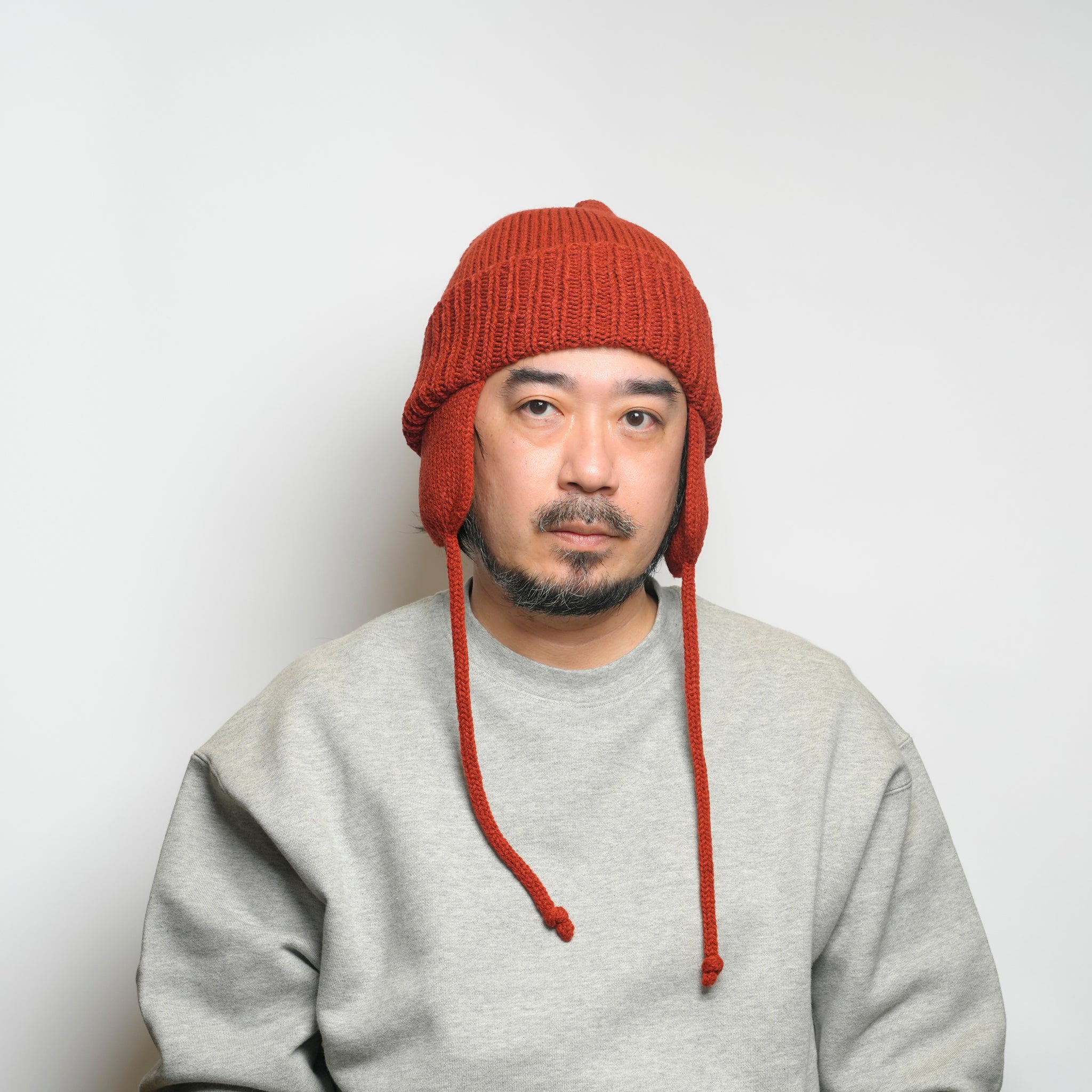 Ear Knit Watch – Ivory / Orange / Gray / Black | RACAL【ネコポス選択可能】