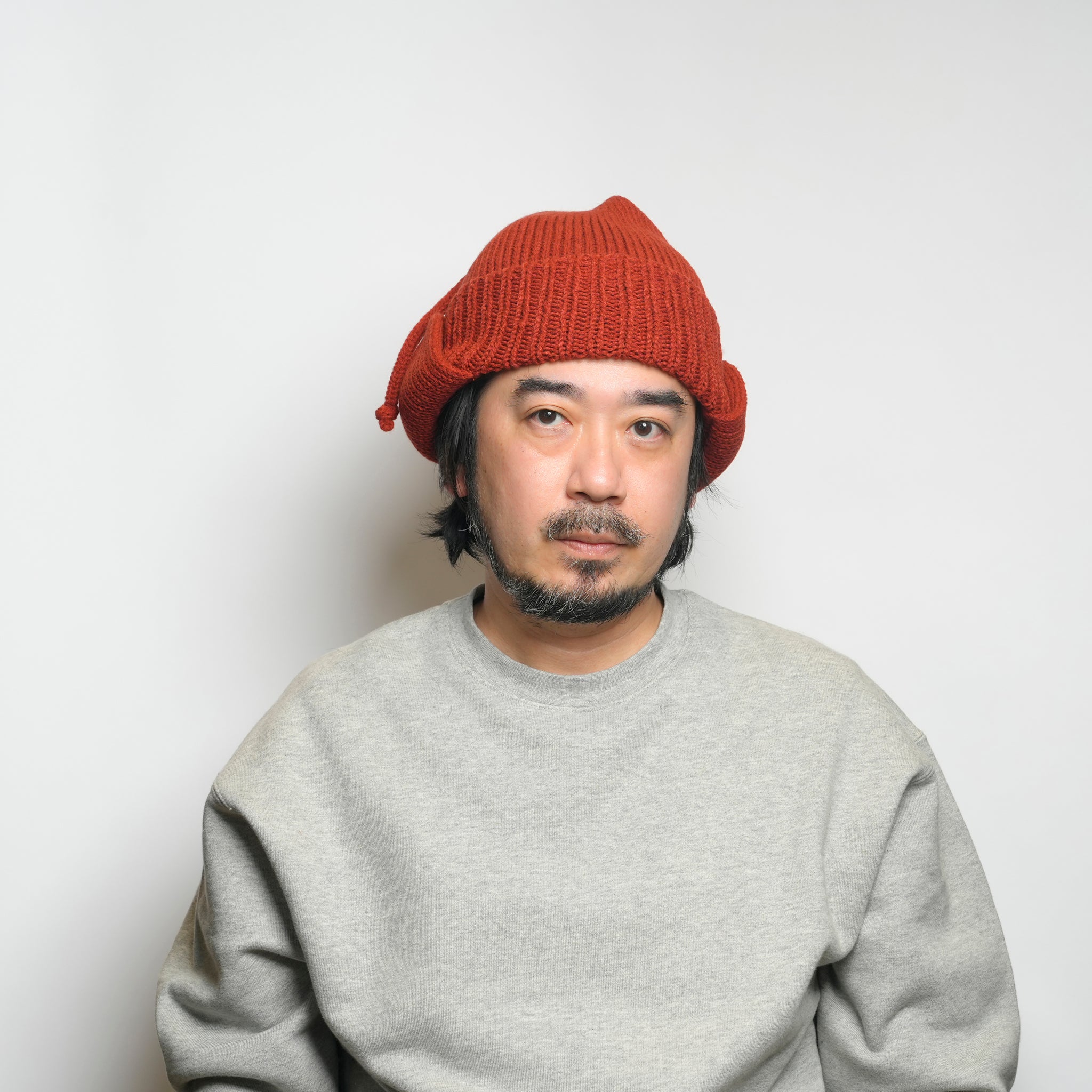 Ear Knit Watch – Ivory / Orange / Gray / Black | RACAL【ネコポス選択可能】