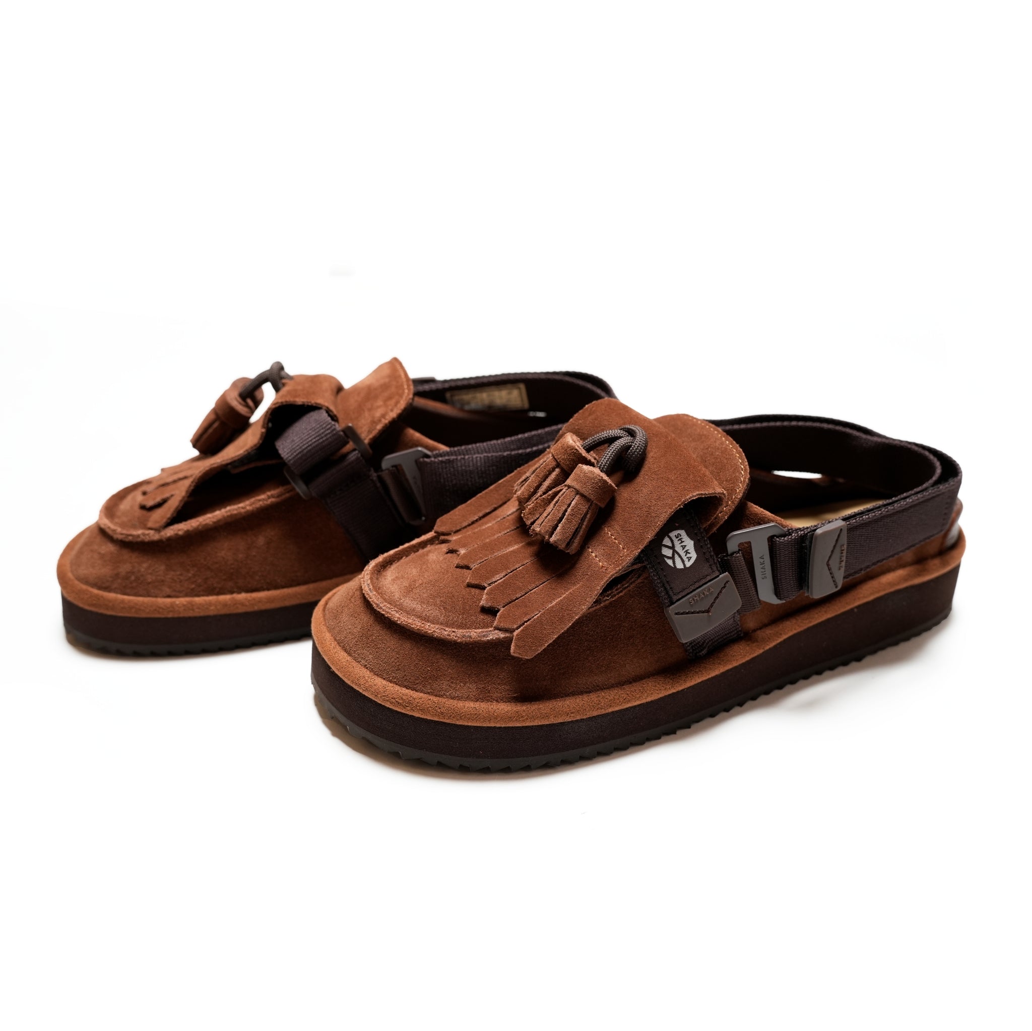 SK-296_Marron 01S | MOC MULE TASSEL SUEDE – Marron 01S | SHAKA