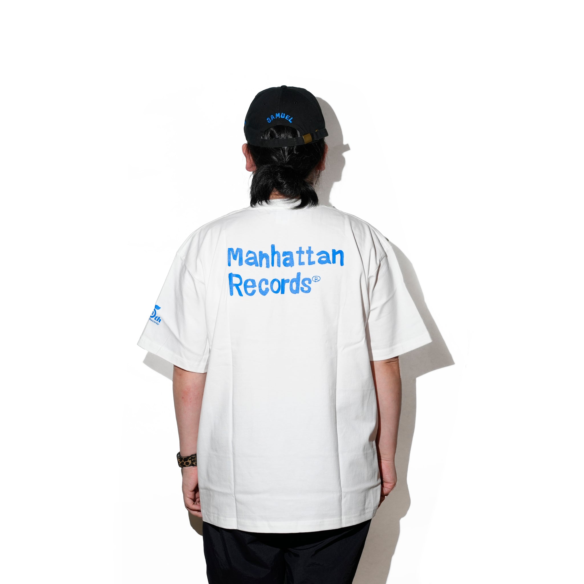 SAMUEL × Manhattan Records 7inch 45th anniv. TEE | Color:White | S-25SS-SS-016【SAMUEL_サミュエル】 【ネコポス選択可能】