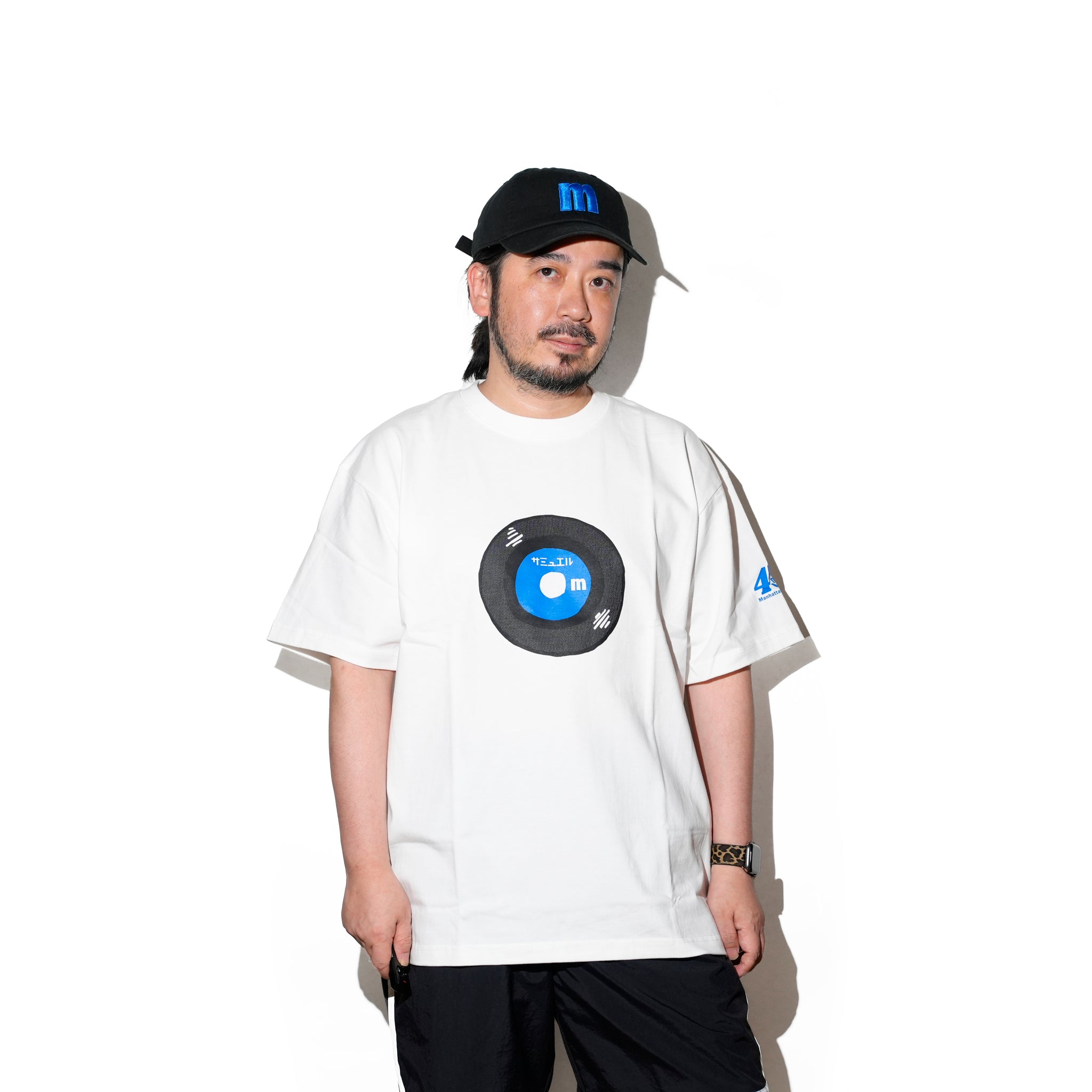 SAMUEL × Manhattan Records 7inch 45th anniv. TEE | Color:White | S-25SS-SS-016【SAMUEL_サミュエル】 【ネコポス選択可能】