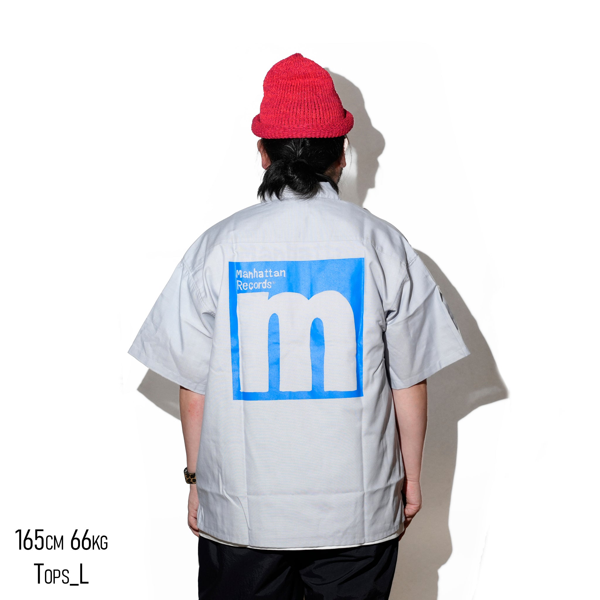 SAMUEL × Manhattan Records HALF ZIP WORK SHIRTS | Color:Gray | S-25SS-SH-001【SAMUEL_サミュエル】 【ネコポス選択可能】