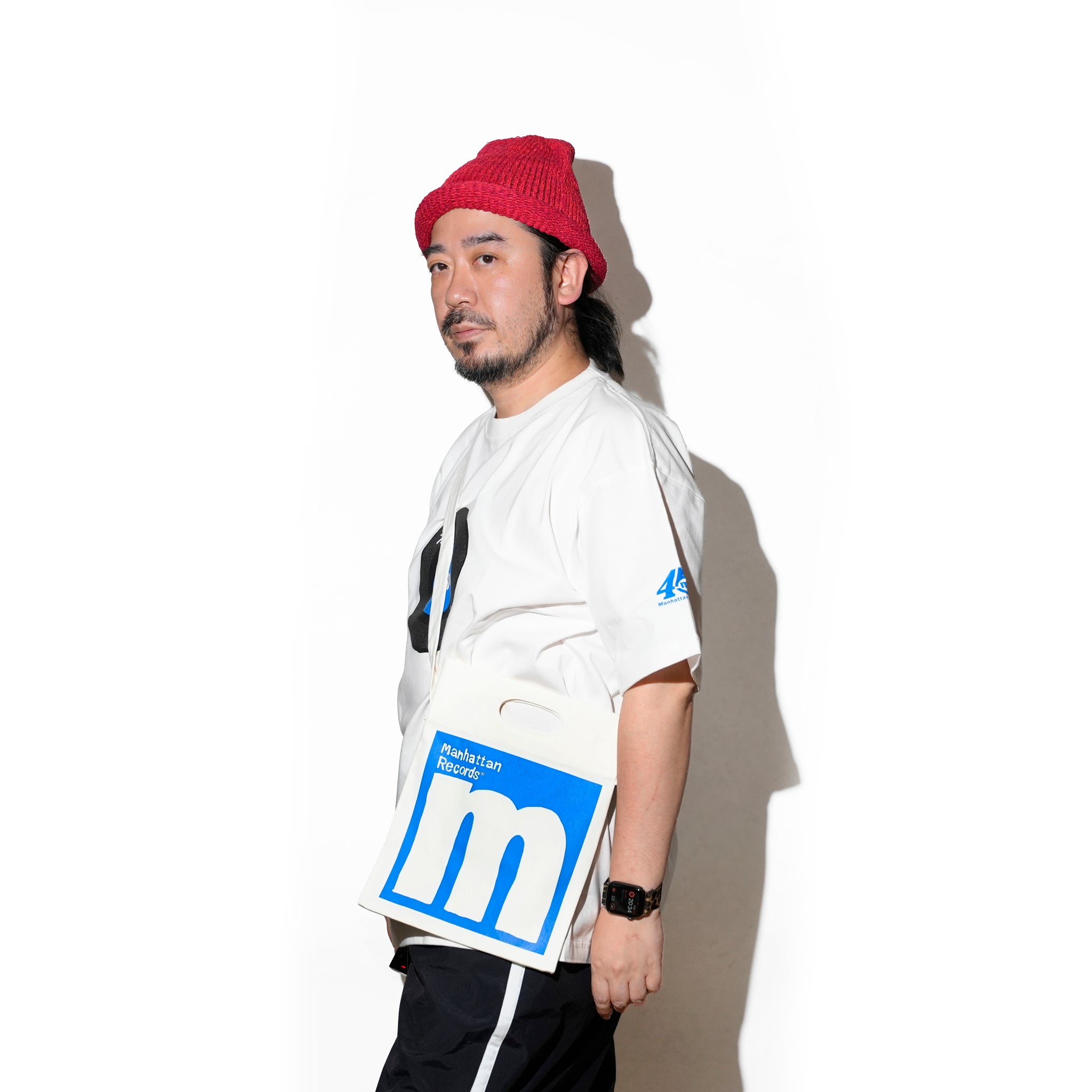 SAMUEL × Manhattan Records SHOPPER 7inch BAG | Color:Off White | S-25SS-AC-004【SAMUEL_サミュエル】