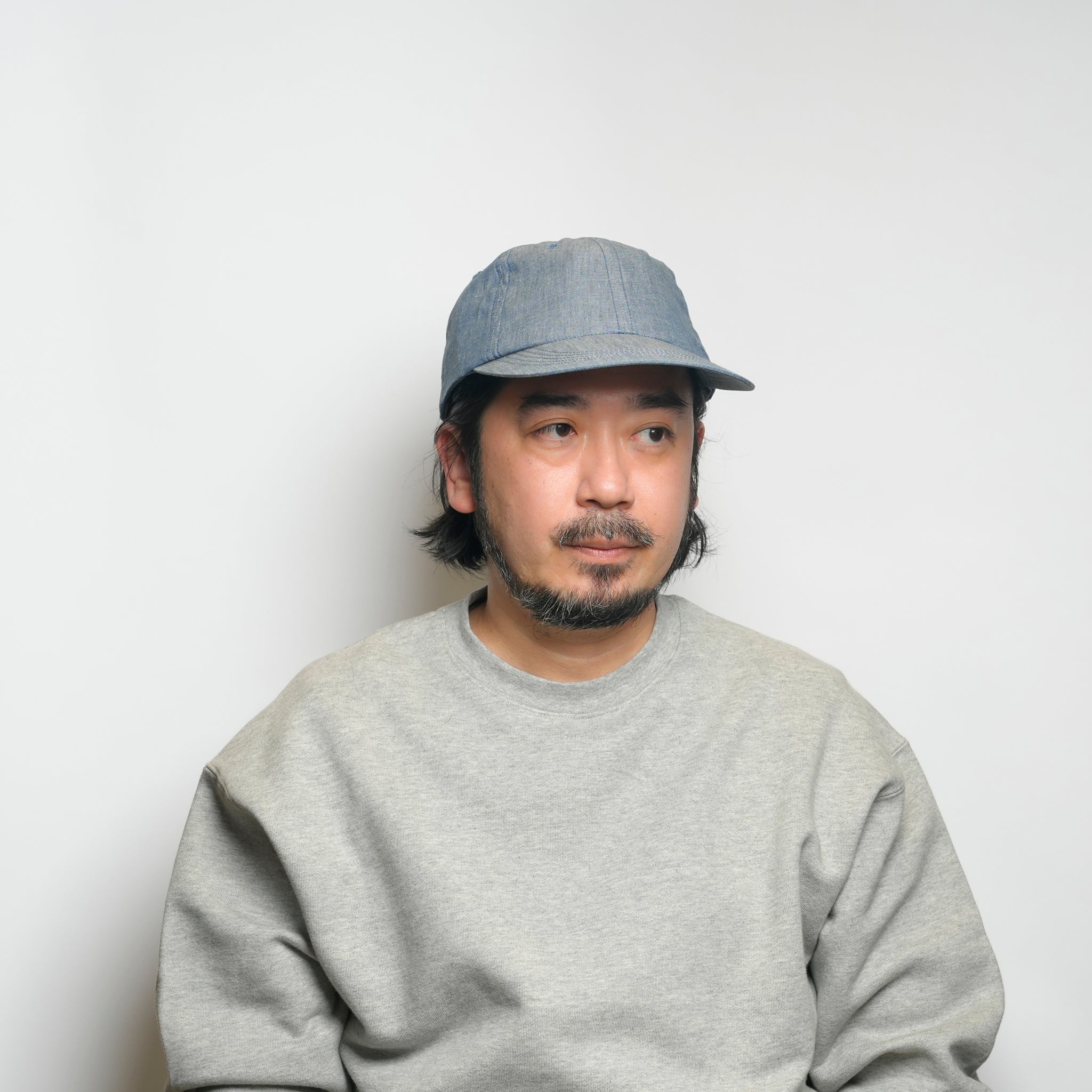 6 panel long brim cap | Color_Indigo(P) | No_stf-001-indigo(p)【SHARE THE FANTASY_シェアザファンタジー】