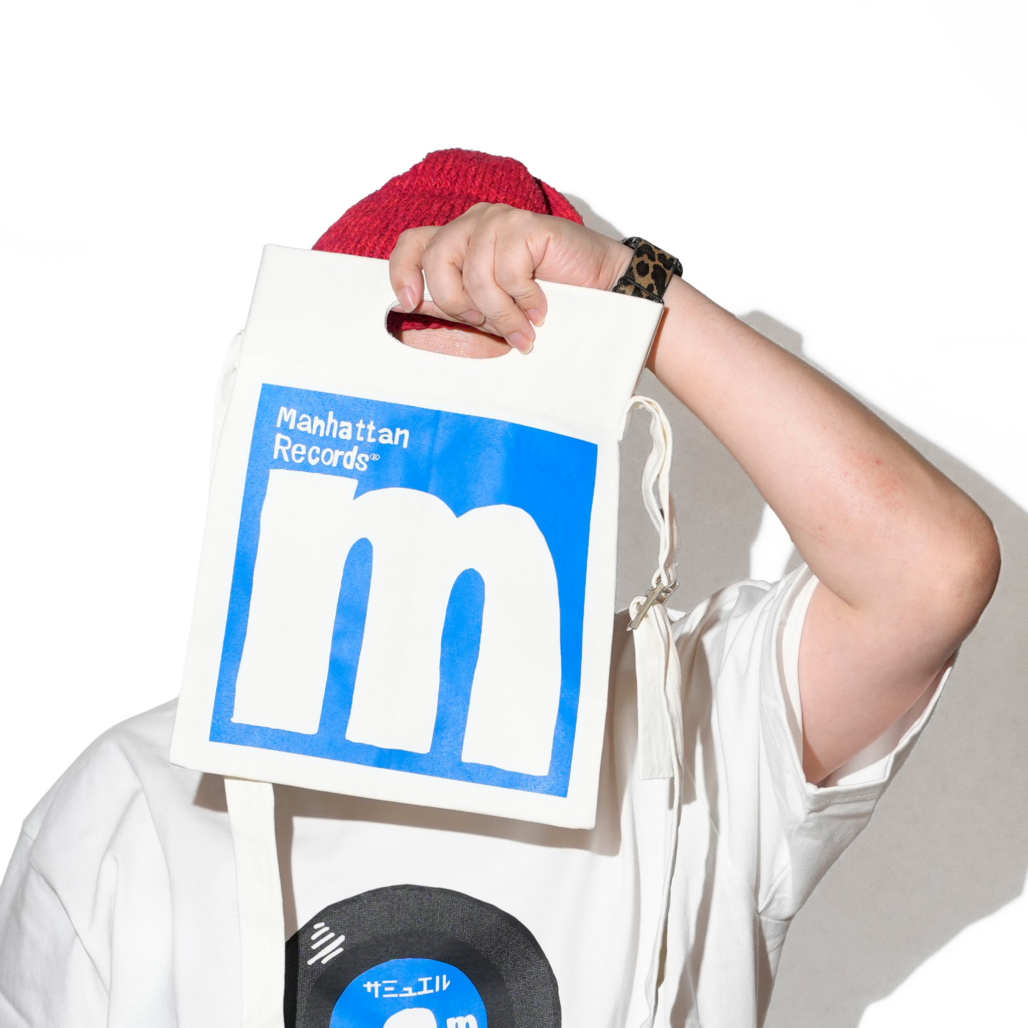 SAMUEL × Manhattan Records SHOPPER 7inch BAG | Color:Off White | S-25SS-AC-004【SAMUEL_サミュエル】
