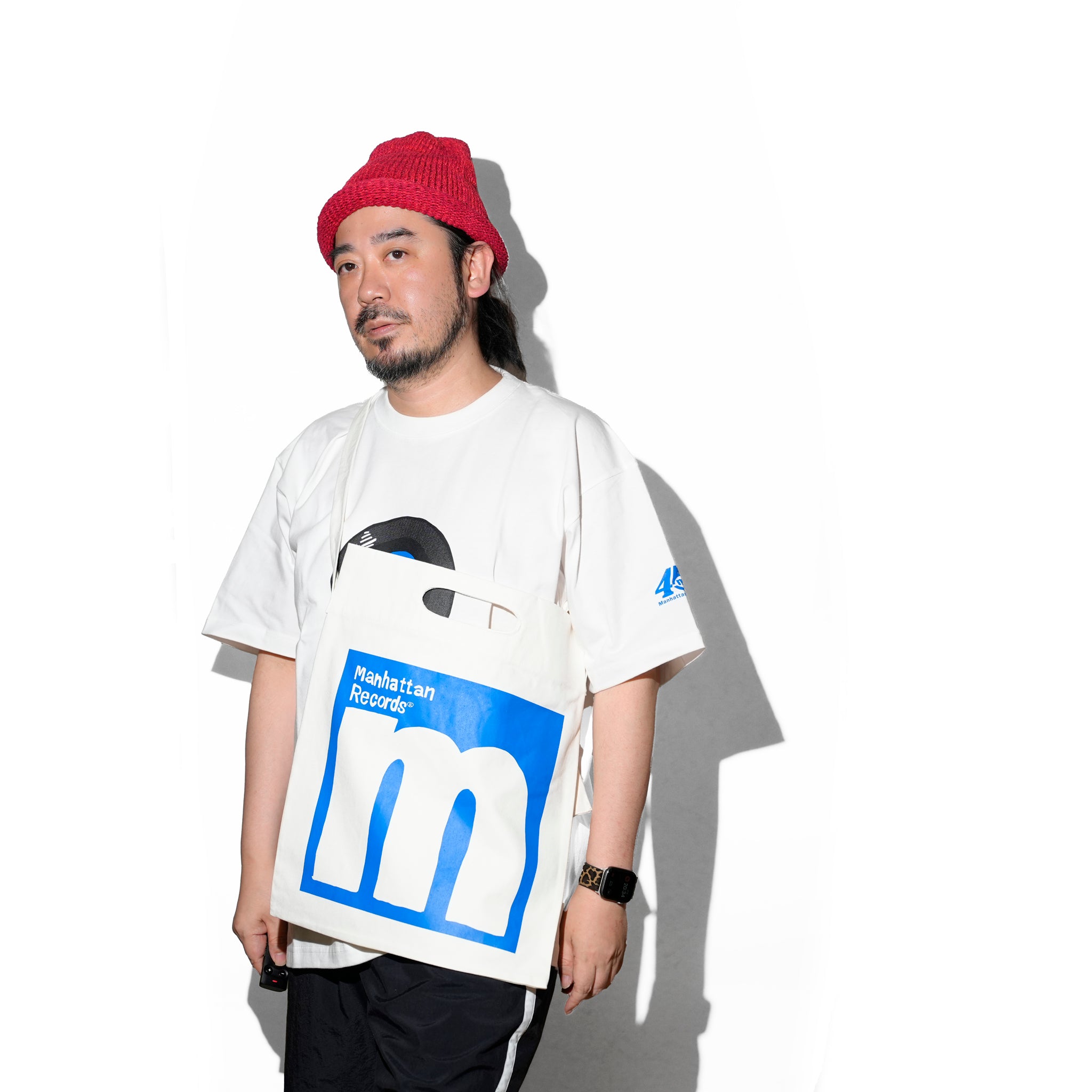 SAMUEL × Manhattan Records SHOPPER 12inch BAG | Color:Off White | S-25ss-AC-003【SAMUEL_サミュエル】