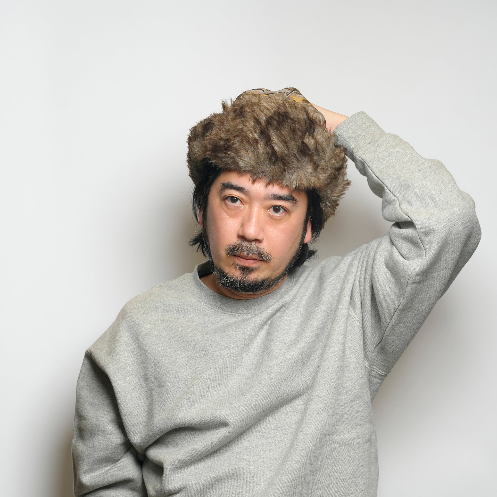 ef404-28 | EFFECTEN / Utility embroidery flight cap | Color:Brown Leaf / Black【EFFECTEN_エフェクテン】