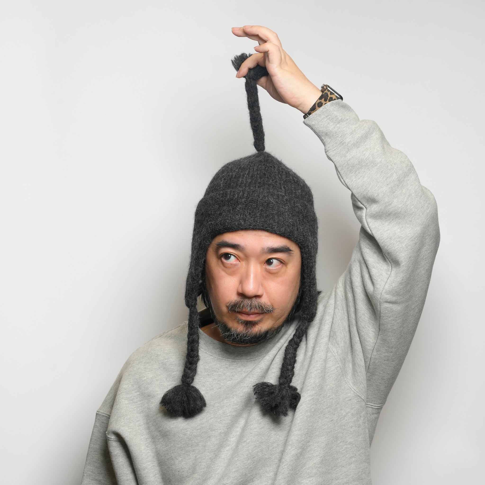 Alpaca Shaggy Chullio Hat | Color_Charcoal | No_prc05-02_charcoal【MONITALY_モニタリー】