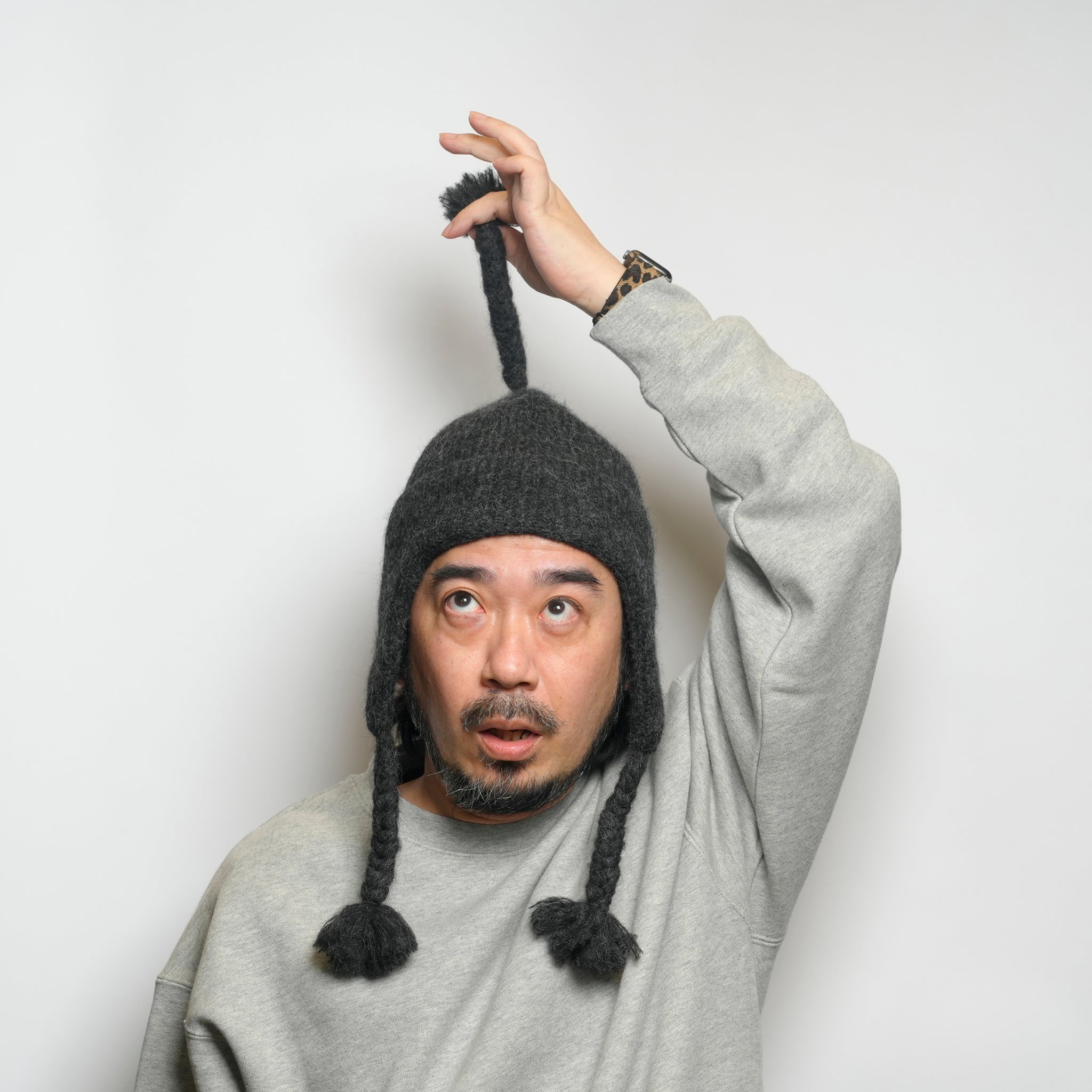 Alpaca Shaggy Chullio Hat | Color_Charcoal | No_prc05-02_charcoal【MONITALY_モニタリー】