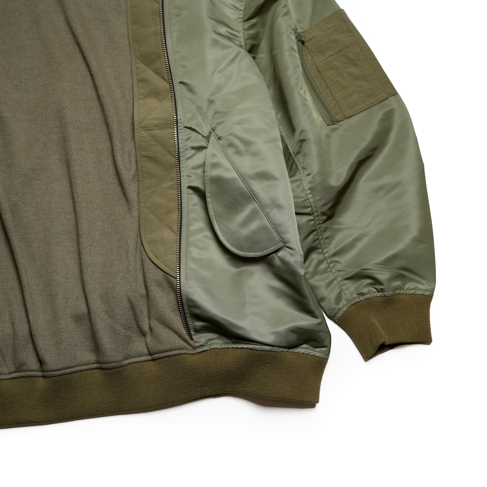 SF24AW-04_KHAKI | Trompe l’oeil Pulover | Color:Khaki【STOF_ストフ】【archive】