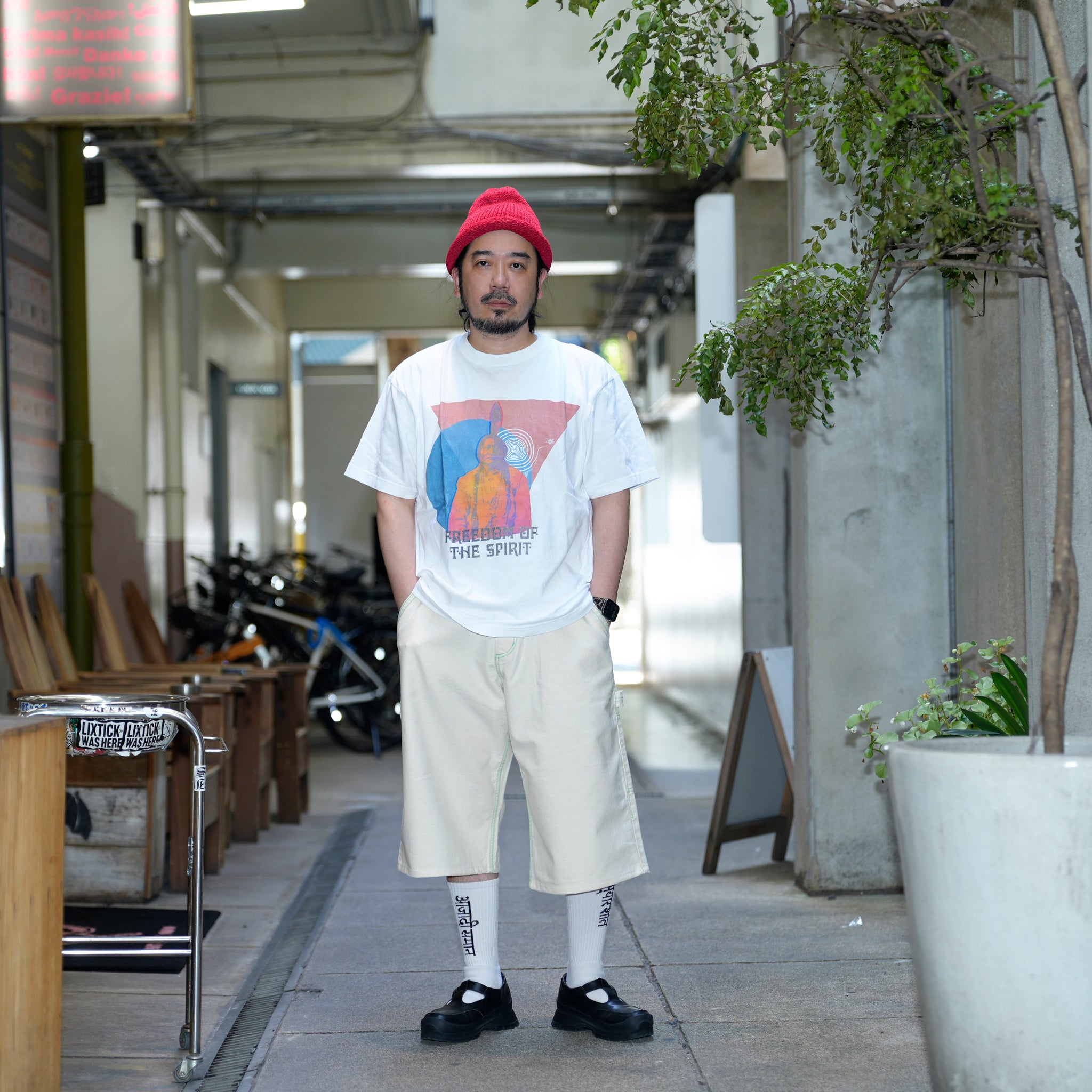 C0780903S | FREEDOM OF THE SPIRIT | Color:White【NASNGWAM_ナスングワム】 【SAVE THE GOODMAN】【ネコポス選択可能】