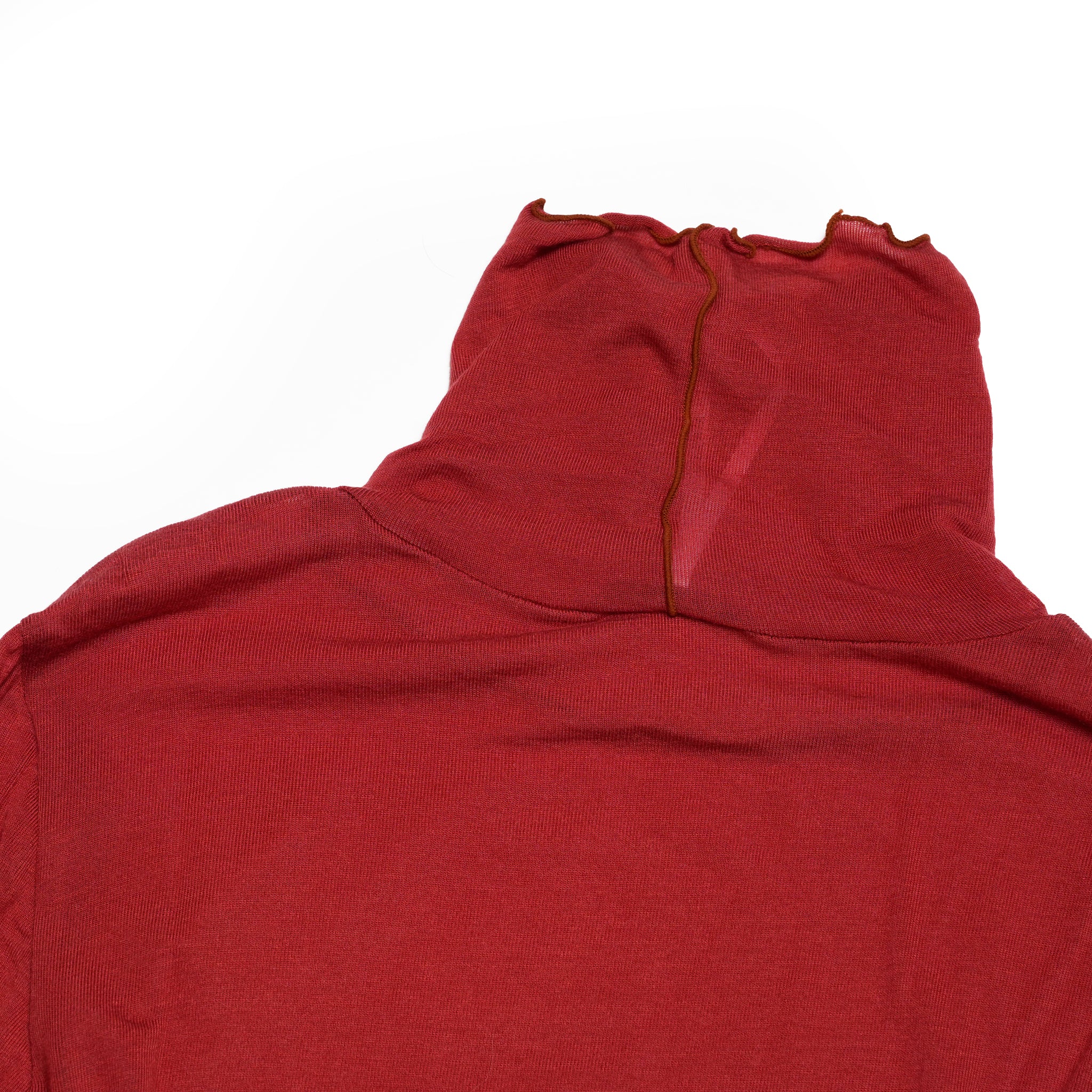 cashmere silk color block turtle – Light Blue / Red | WHYTO