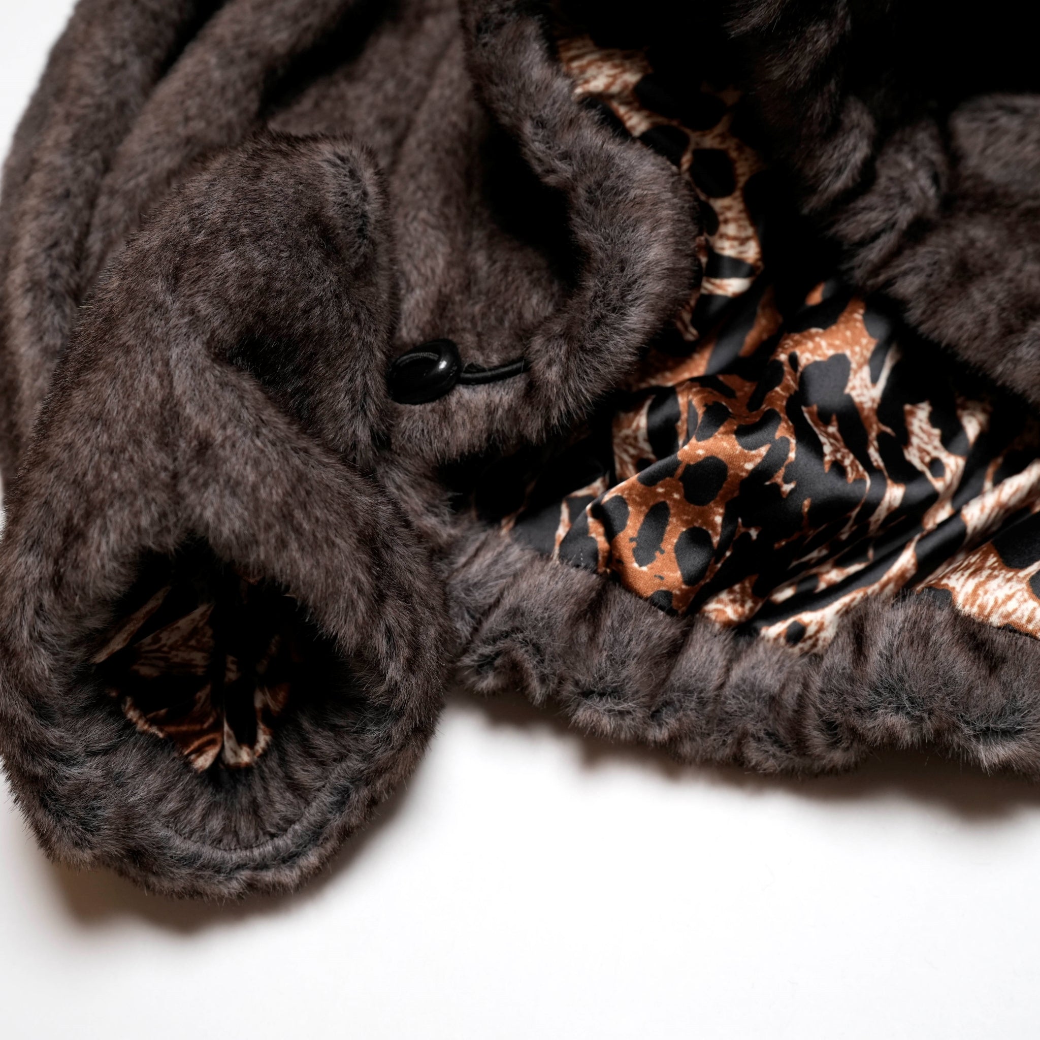 26471A_Ash | SAUVAGE FAUX FUR CROPPED PULLOVER JACKET | Color:Ash【ONE TEASPOON_ワンティースプーン】【archive】