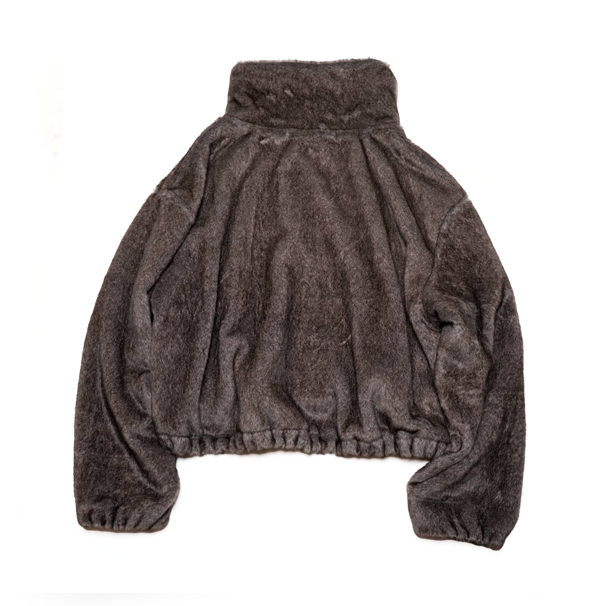 26471A_Ash | SAUVAGE FAUX FUR CROPPED PULLOVER JACKET | Color:Ash【ONE TEASPOON_ワンティースプーン】【archive】