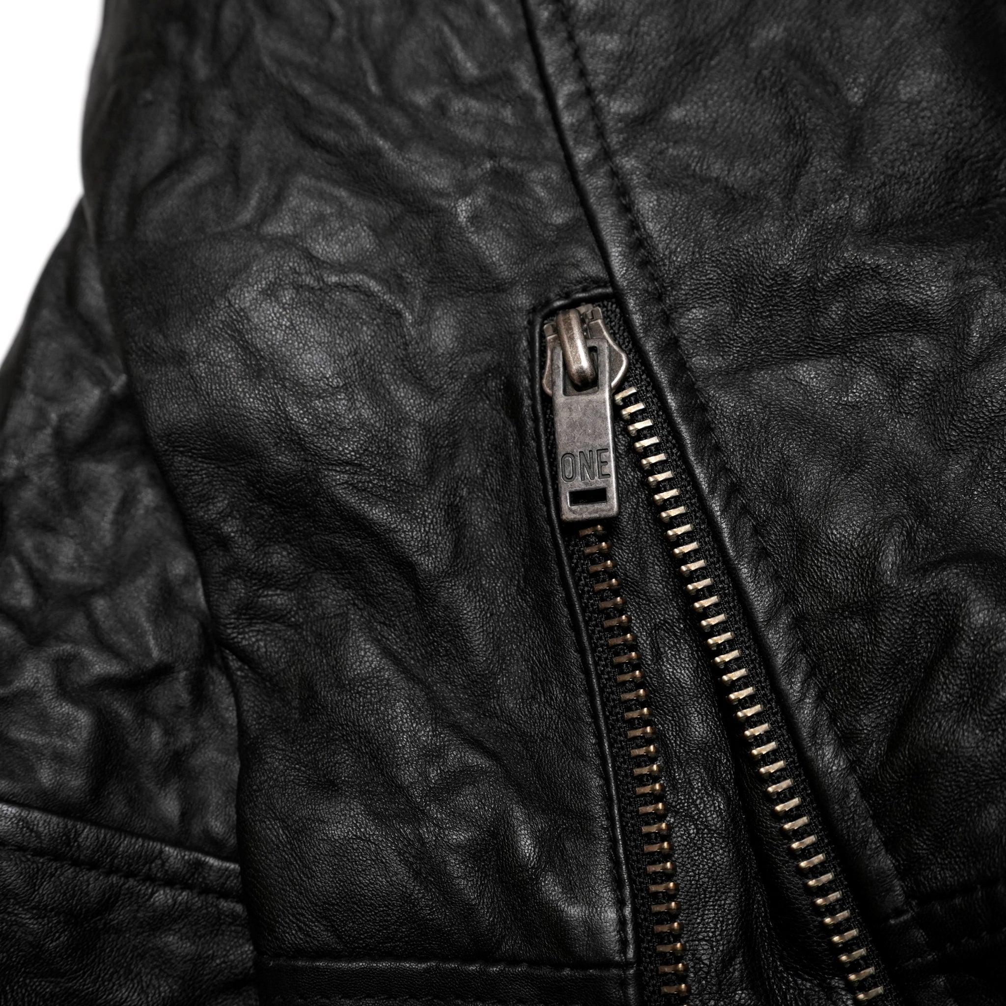 26627_BLACK | BOYFRIEND LEATHER BIKER JACKET | Color:Black【ONE TEASPOON_ワンティースプーン】
