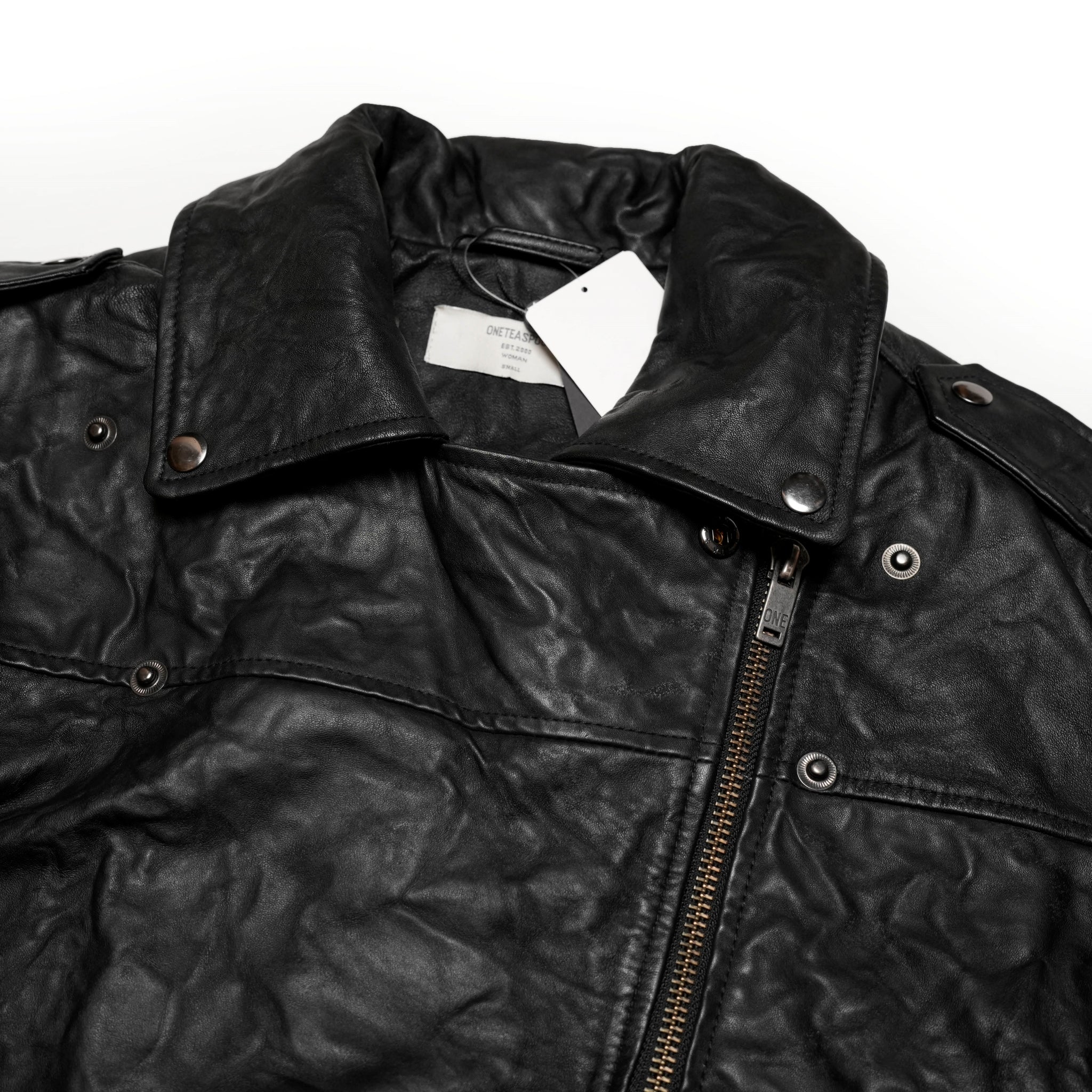 26627_BLACK | BOYFRIEND LEATHER BIKER JACKET | Color:Black【ONE TEASPOON_ワンティースプーン】