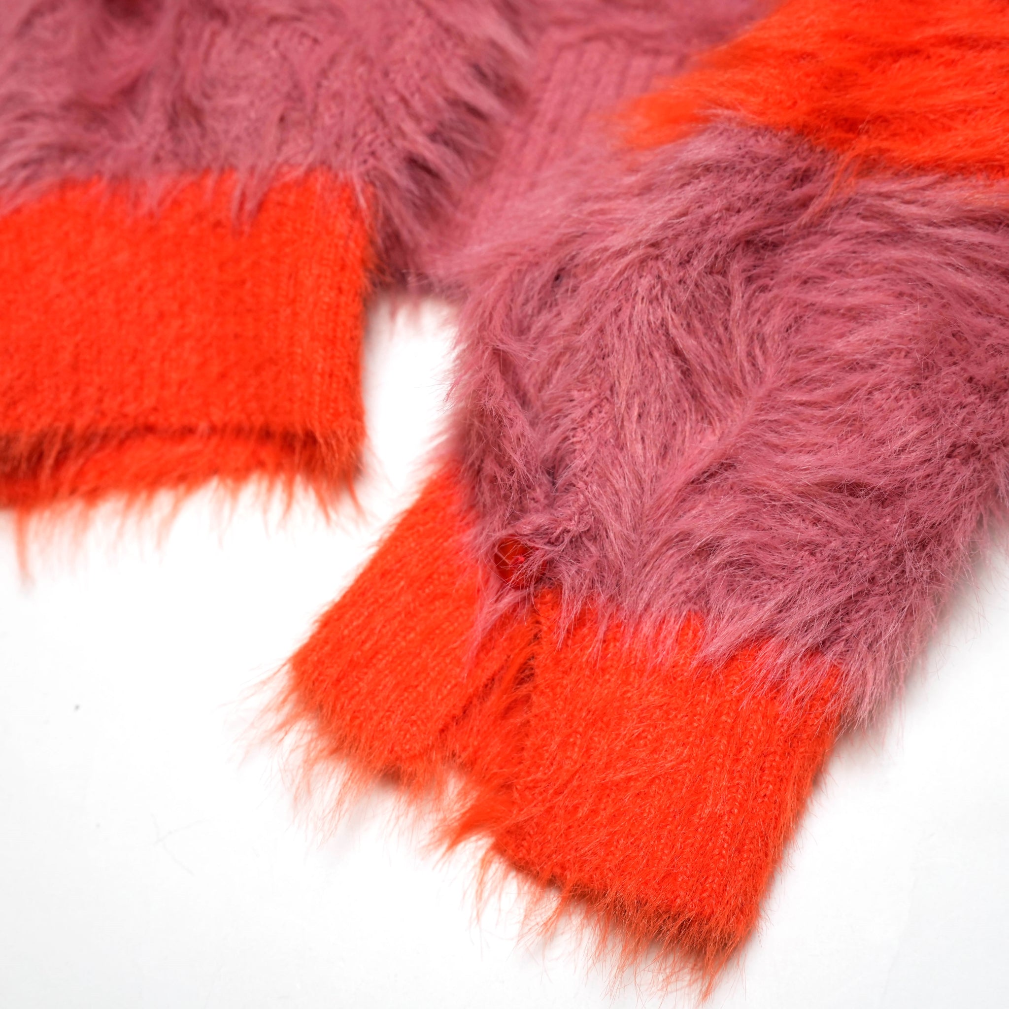 FLUFFY COLOUR BLOCK SWEATER – SUNSET | ONE TEASPOON