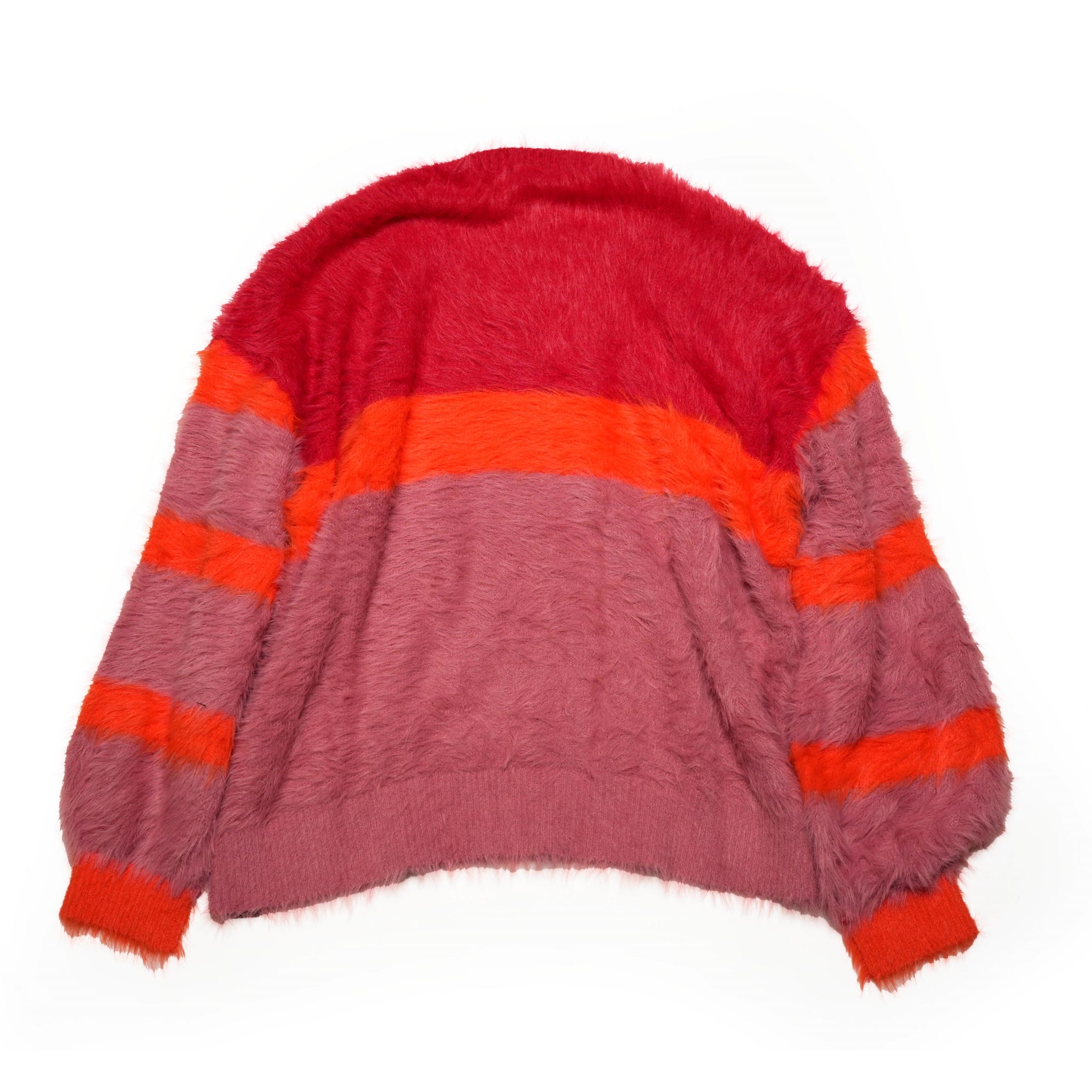 FLUFFY COLOUR BLOCK SWEATER – SUNSET | ONE TEASPOON