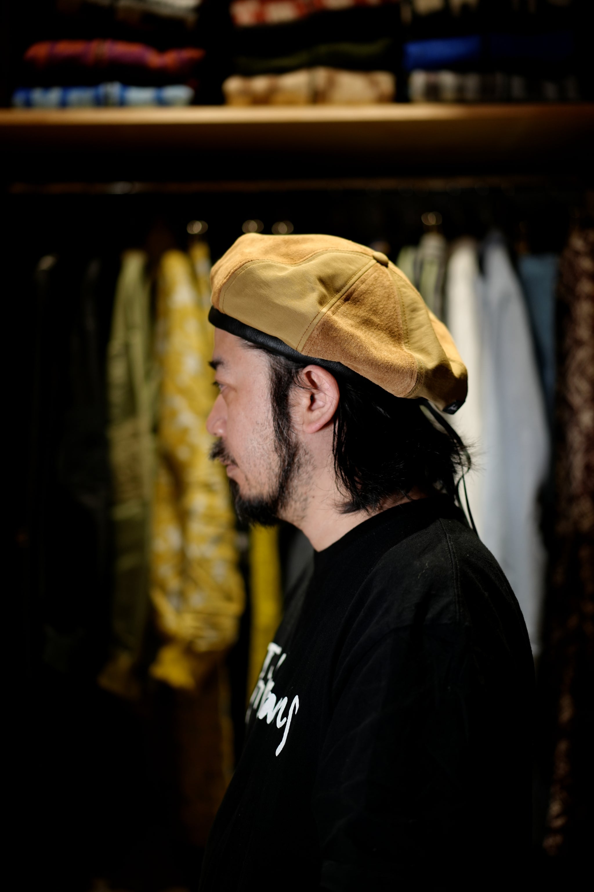IA-24-103_BROWN | 8Panel Combi Beret | Color:Brown【INDIETRO ASSOCIATION_インディエトロアソシエーション】