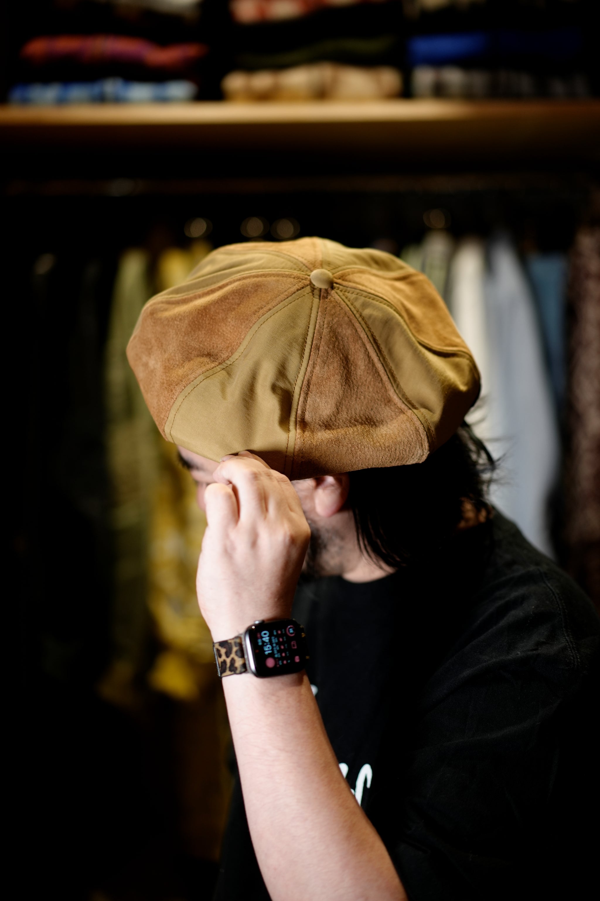 IA-24-103_BROWN | 8Panel Combi Beret | Color:Brown【INDIETRO ASSOCIATION_インディエトロアソシエーション】