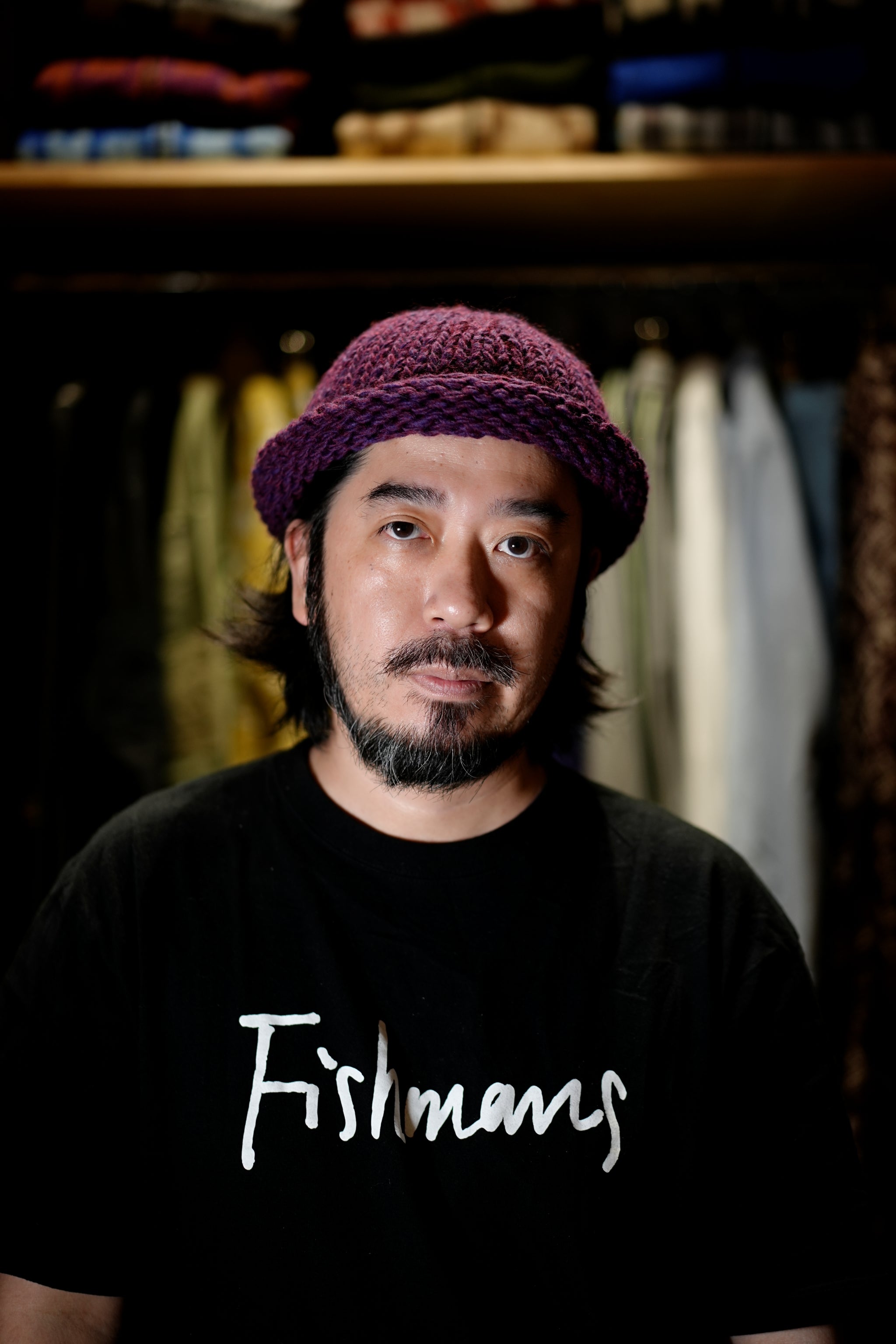 IA-24-106_PURPLE | Roll Knit Cap | Color:Purple【INDIETRO ASSOCIATION_インディエトロアソシエーション】【archive】