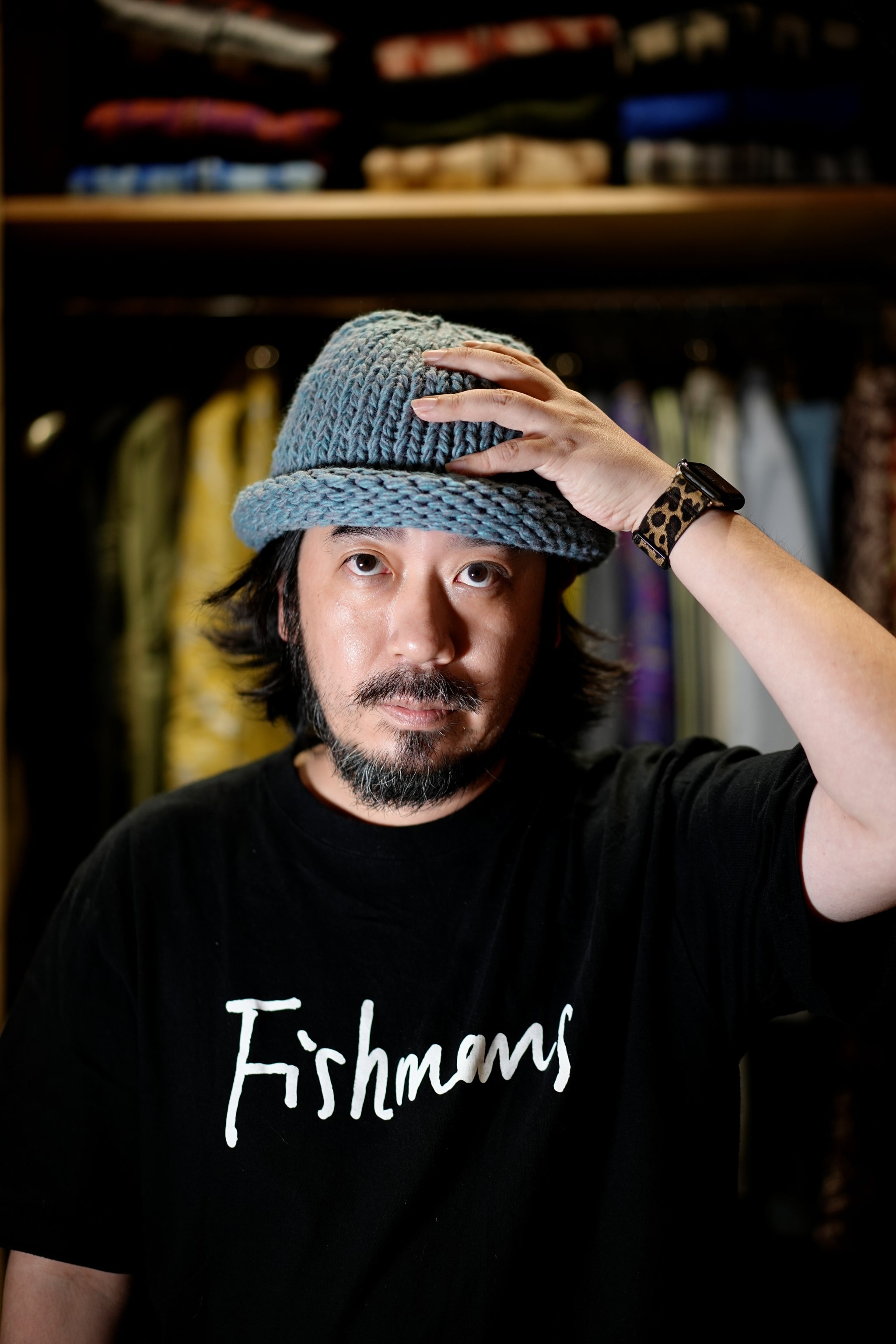 IA-24-106_LIGHT BLUE | Roll Knit Cap – Light Blue | INDIETRO ASSOCIATION