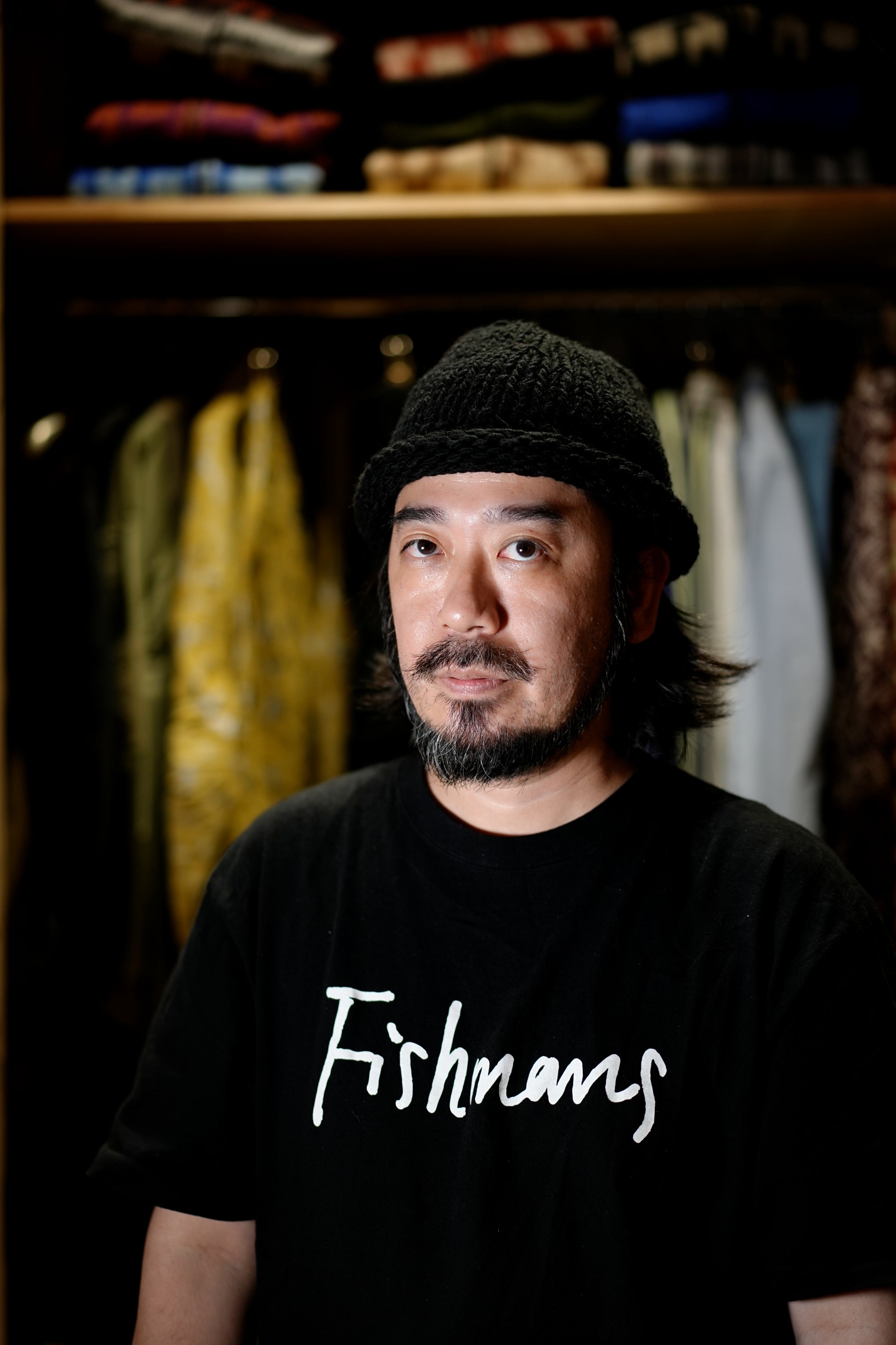 IA-24-106_BLACK | Roll Knit Cap – Black | INDIETRO ASSOCIATION