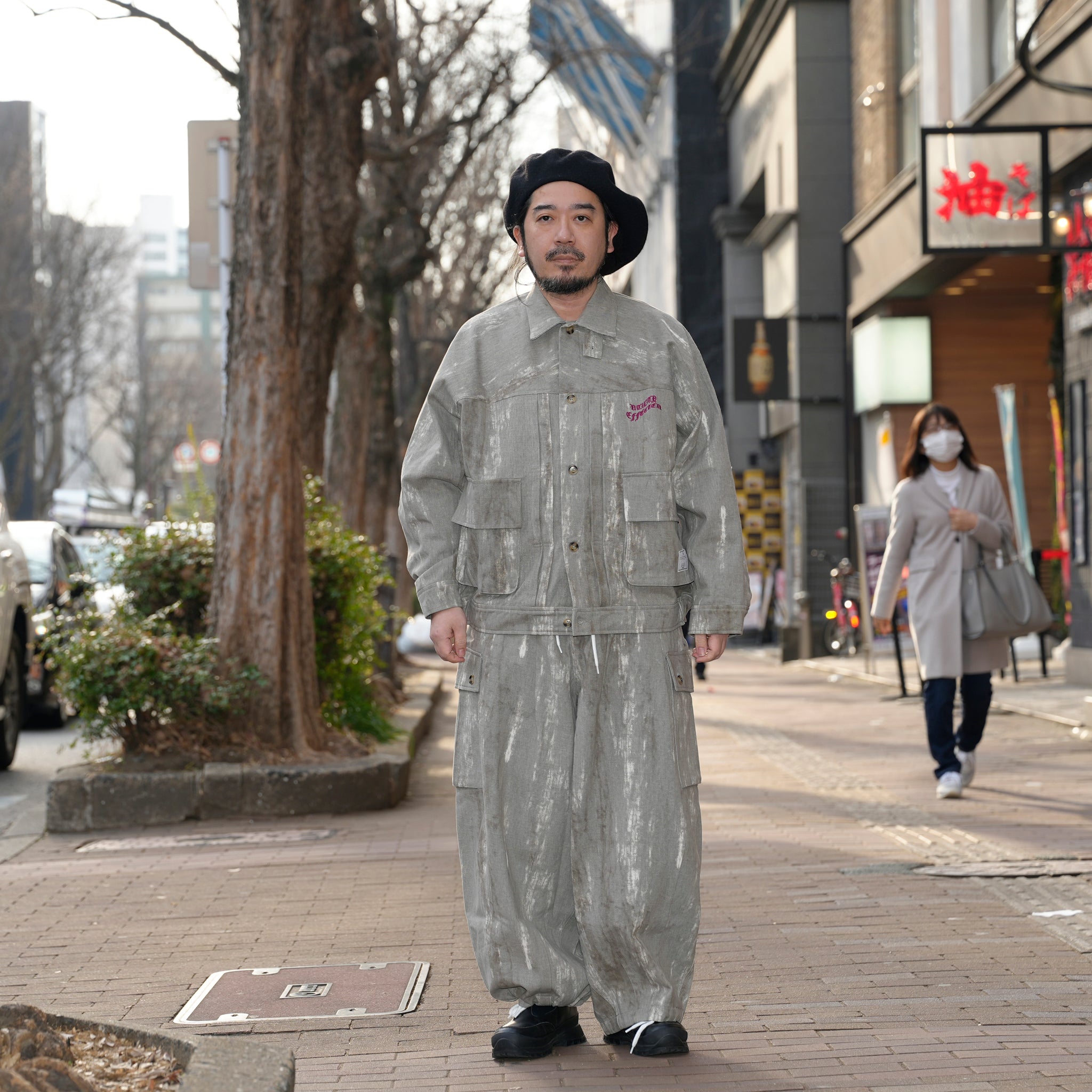 efmm-03_Gray Mix | Twill Balloon Wide Cargo Pants | Color:Gray Mix【EFFECTEN_エフェクテン】