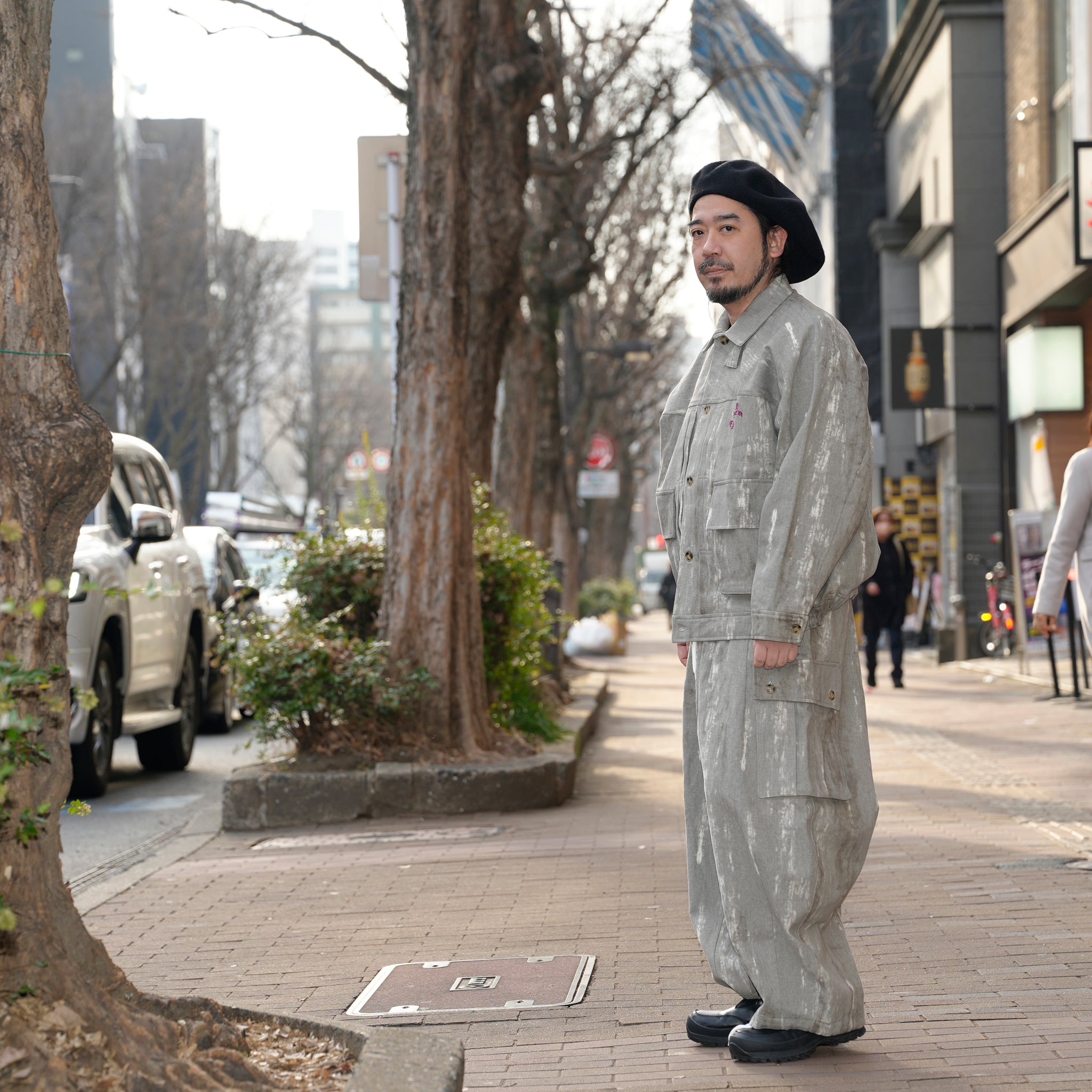 efmm-03_Gray Mix | Twill Balloon Wide Cargo Pants | Color:Gray Mix【EFFECTEN_エフェクテン】