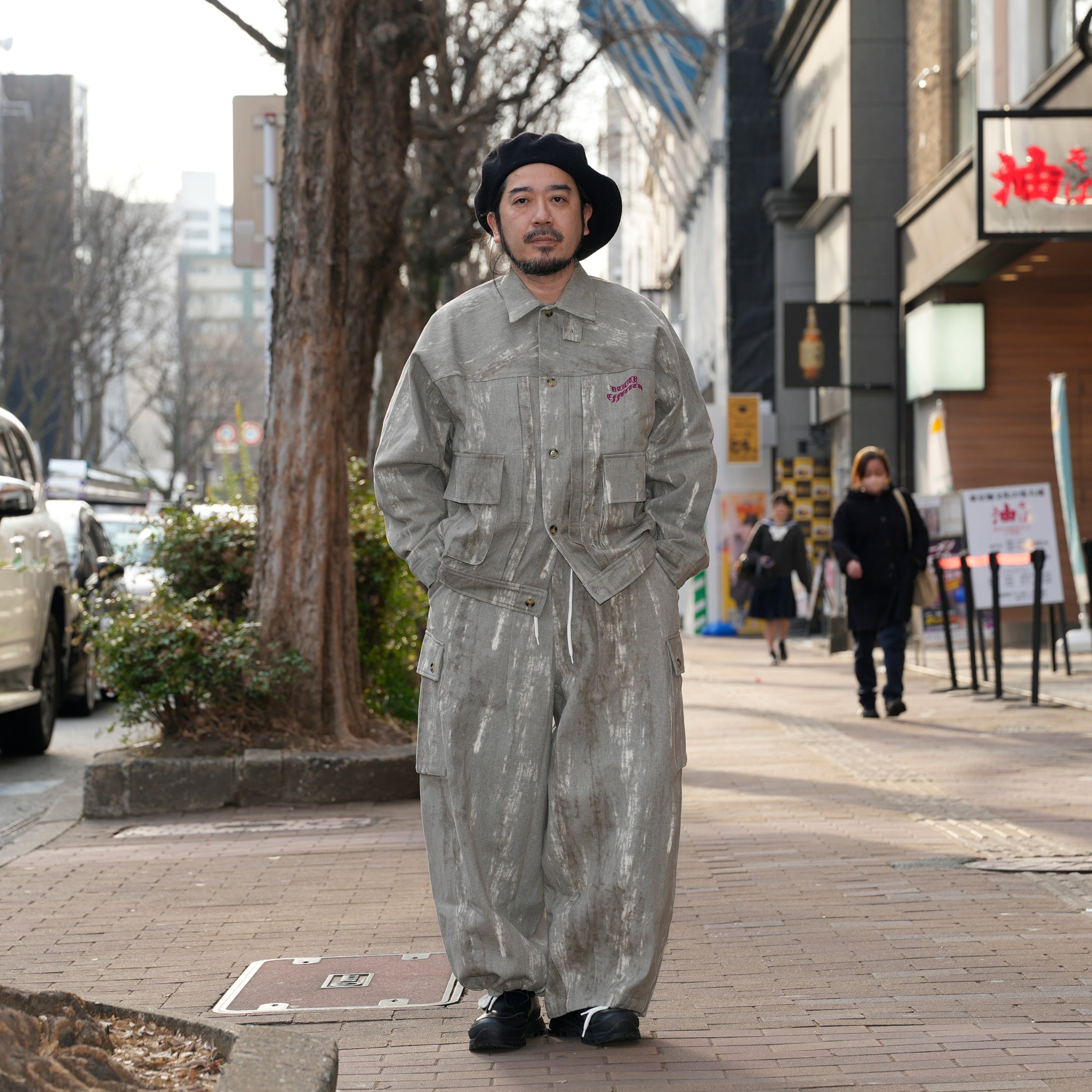 efmm-03_Gray Mix | Twill Balloon Wide Cargo Pants | Color:Gray Mix【EFFECTEN_エフェクテン】
