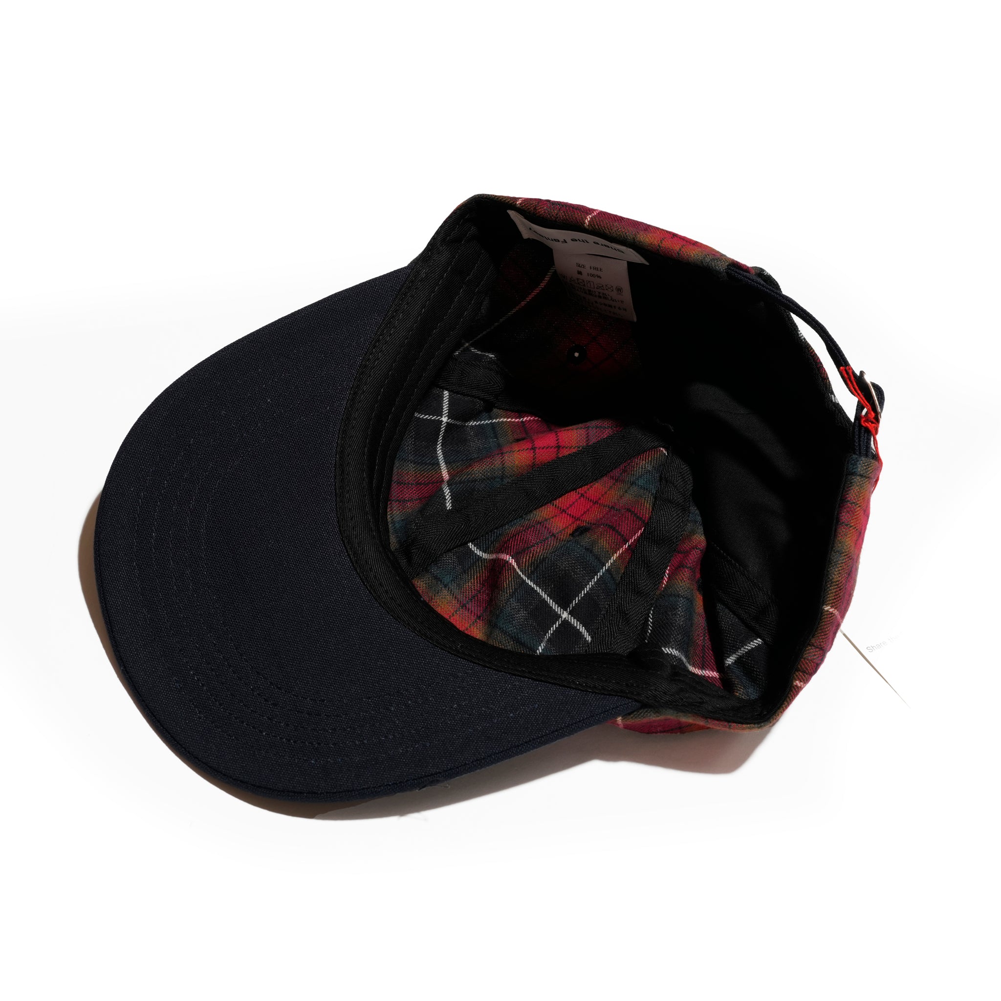 6 panel long brim cap – Red(C) | stf-001-red(c)_red(c) | SHARE THE FANTASY