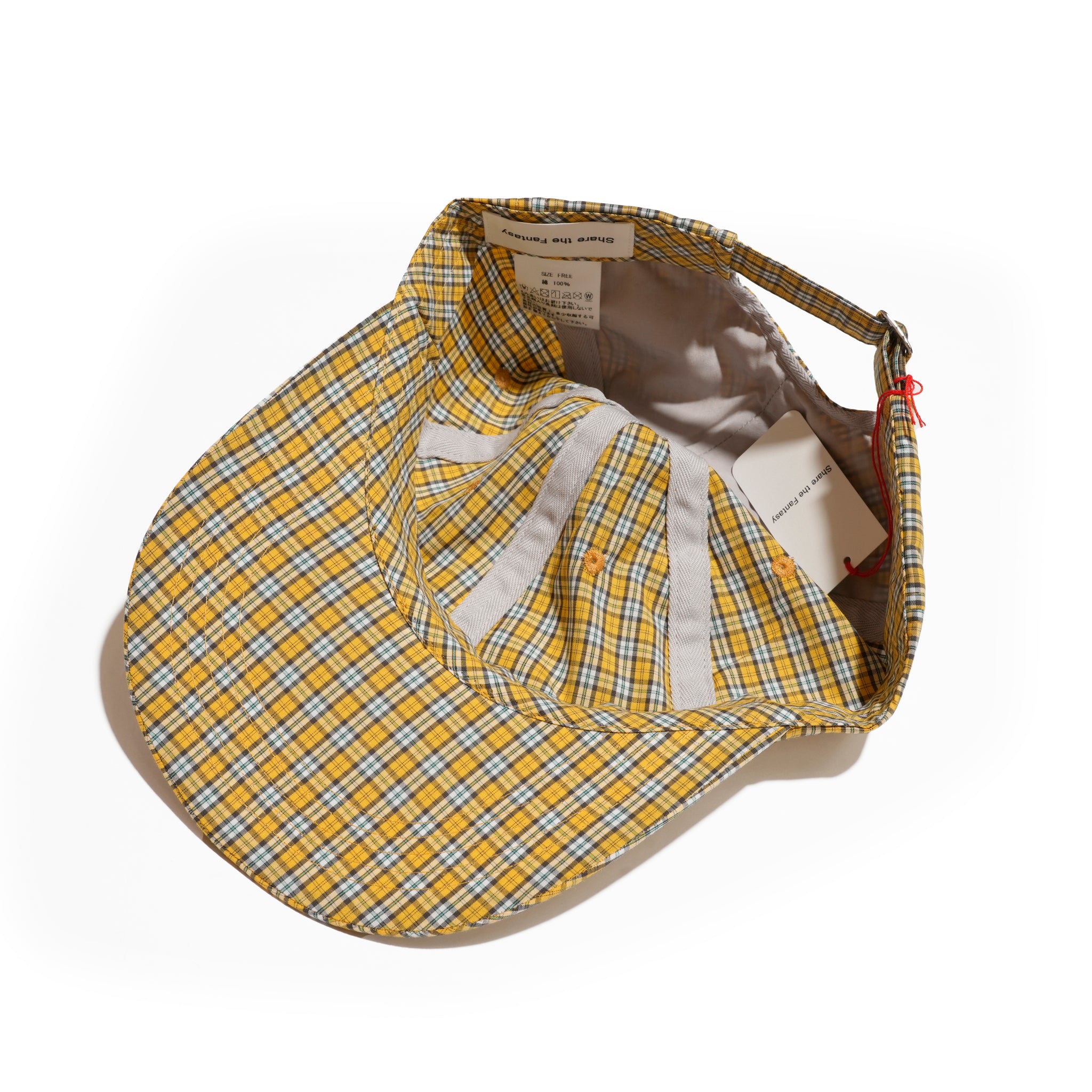 6 panel long brim cap – Yellow(c) | stf-001-yellow(c) | SHARE THE FANTASY