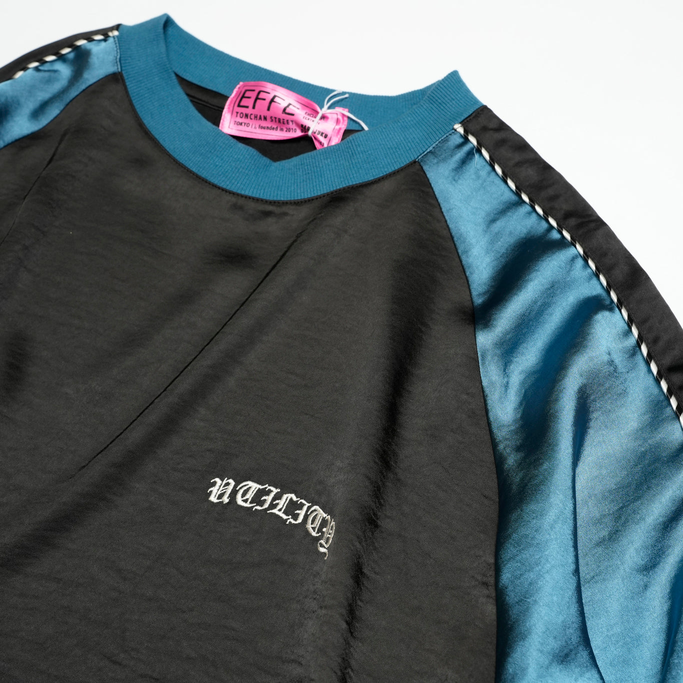 efmm-26_Black × Bluegreen | Souvenir Pullover | Color:Black × Bluegreen【EFFECTEN_エフェクテン】【archive】