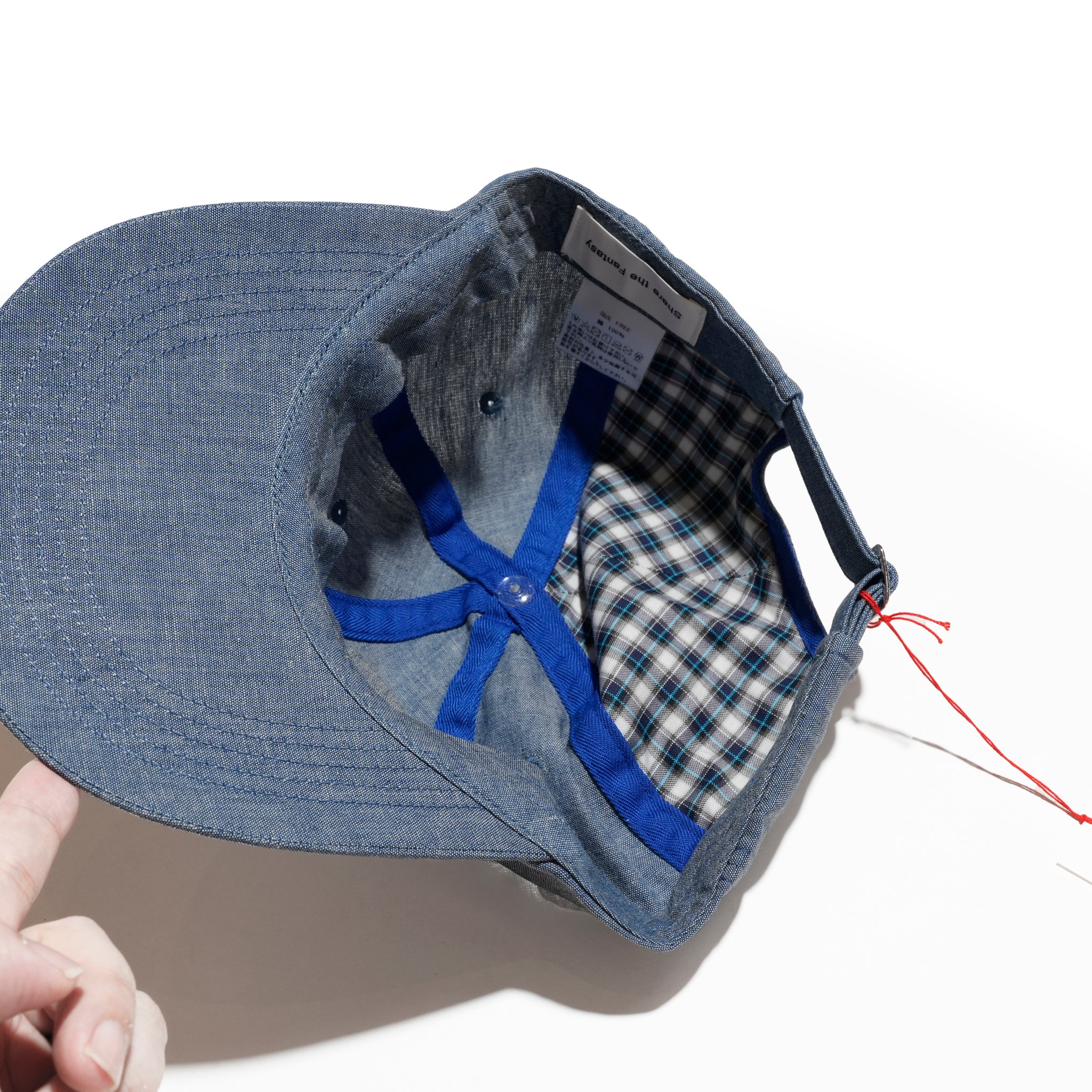 6 panel long brim cap – Indigo(P) | stf-001-indigo(p) | SHARE THE FANTASY