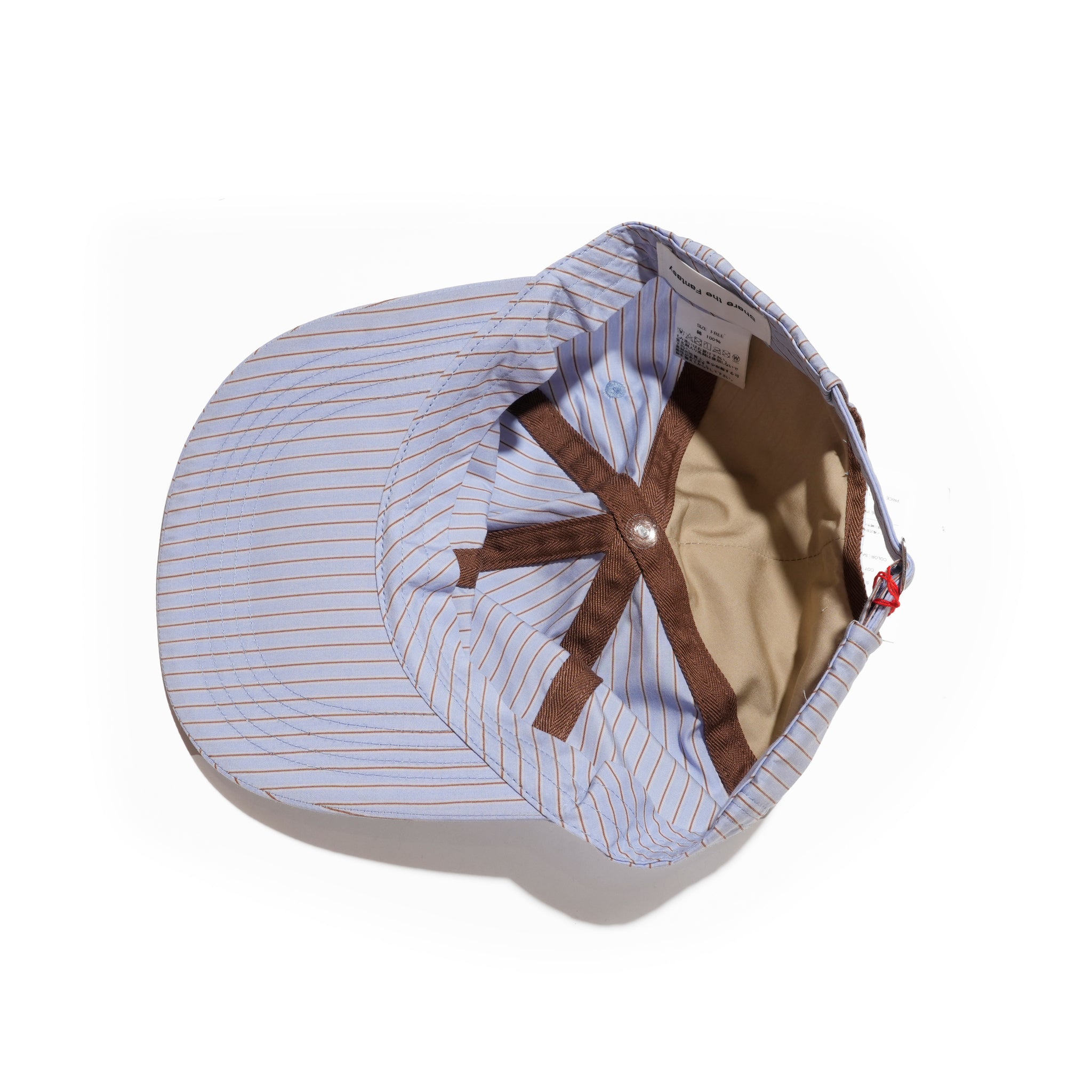 6 panel long brim cap | Color_Sax×Brown(S) | No_stf-001-sax×brown(s)【SHARE THE FANTASY_シェアザファンタジー】