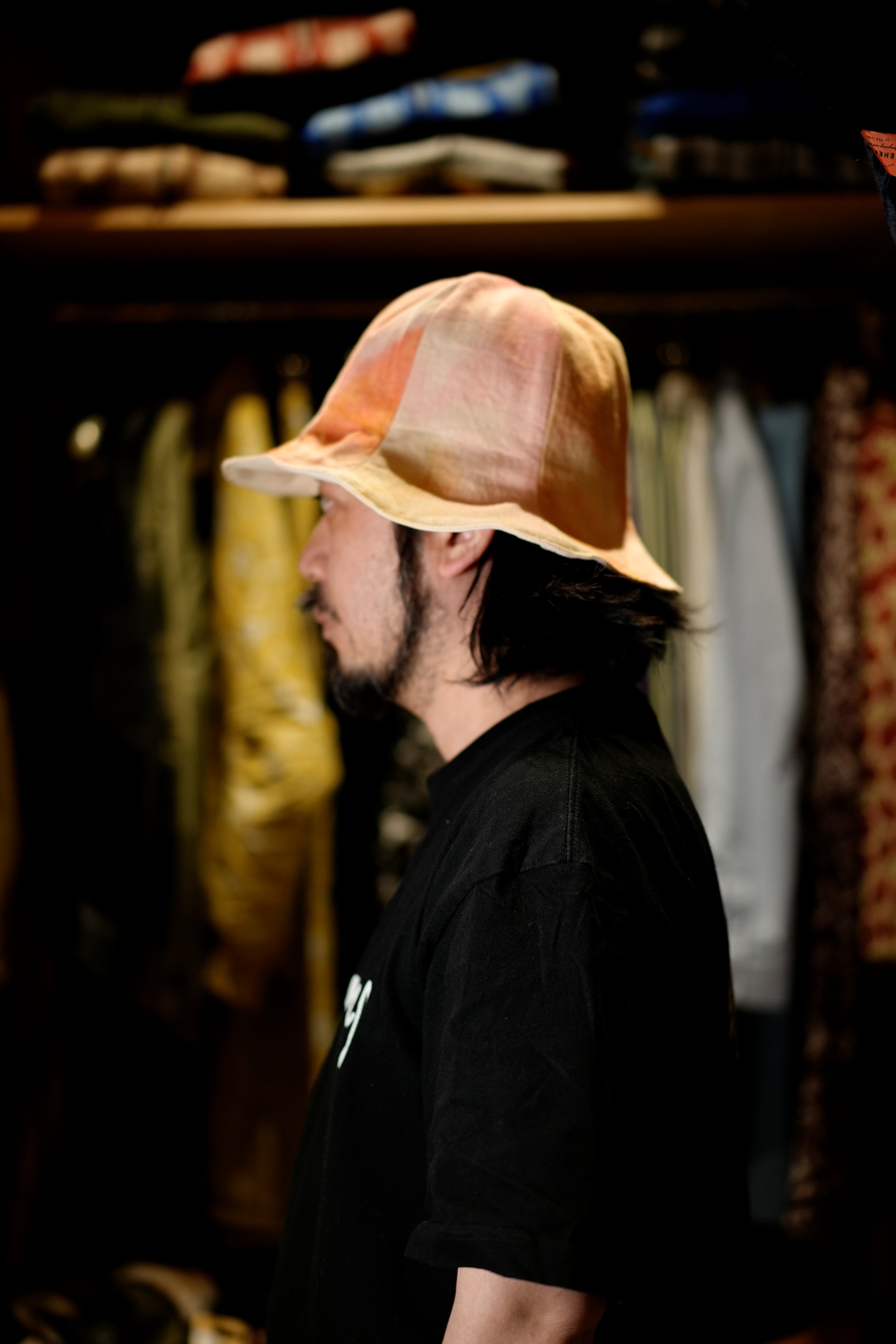 M31900-3 | HAT | Color:Cone Natural Tie Dye Bull Denim【MONITALY_モニタリー】