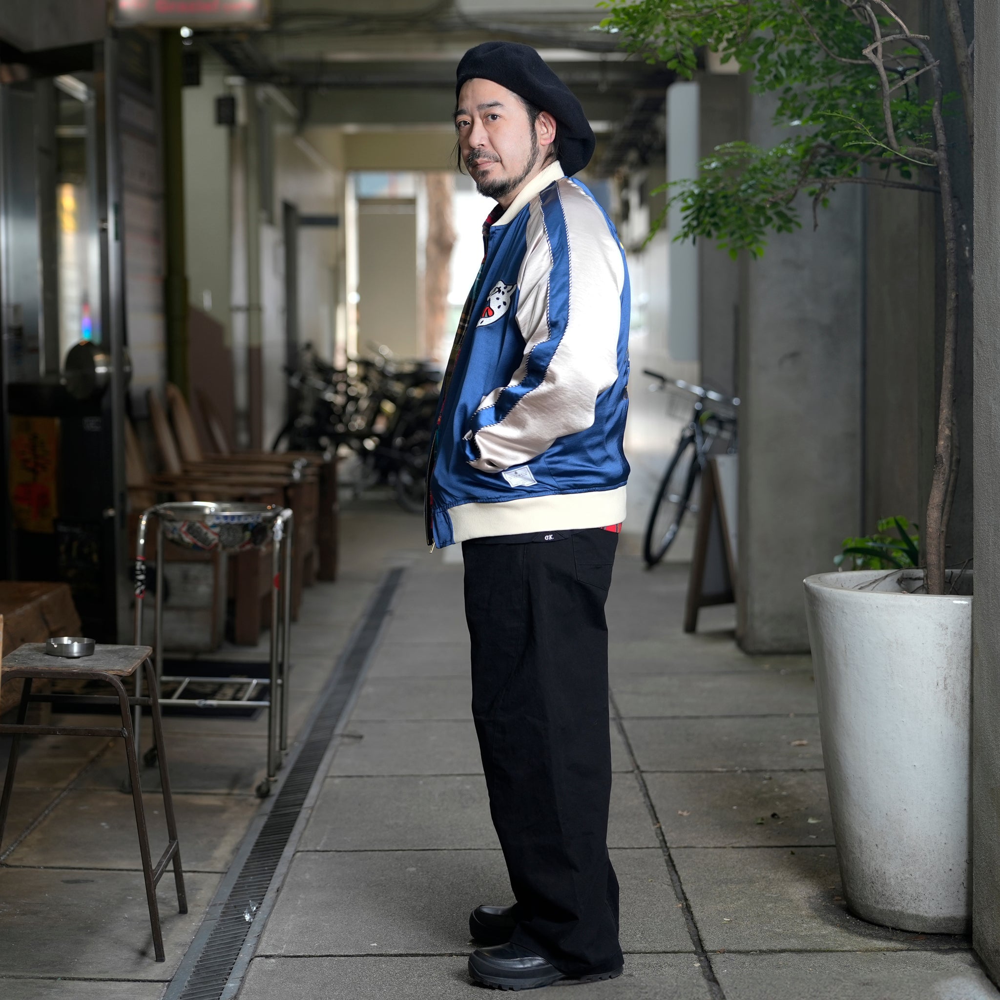 efmm-13_Navy | Dig Effecten Souvenir Jacket | Color:Navy【EFFECTEN_エフェクテン】【archive】