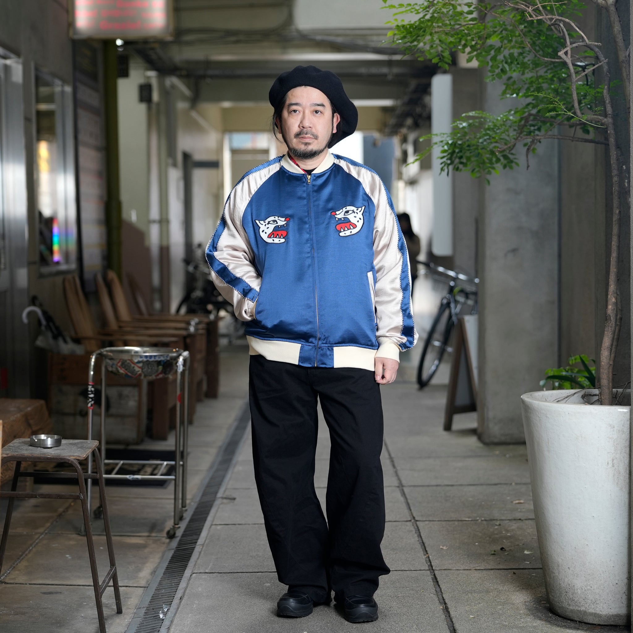 efmm-13_Navy | Dig Effecten Souvenir Jacket | Color:Navy【EFFECTEN_エフェクテン】【archive】