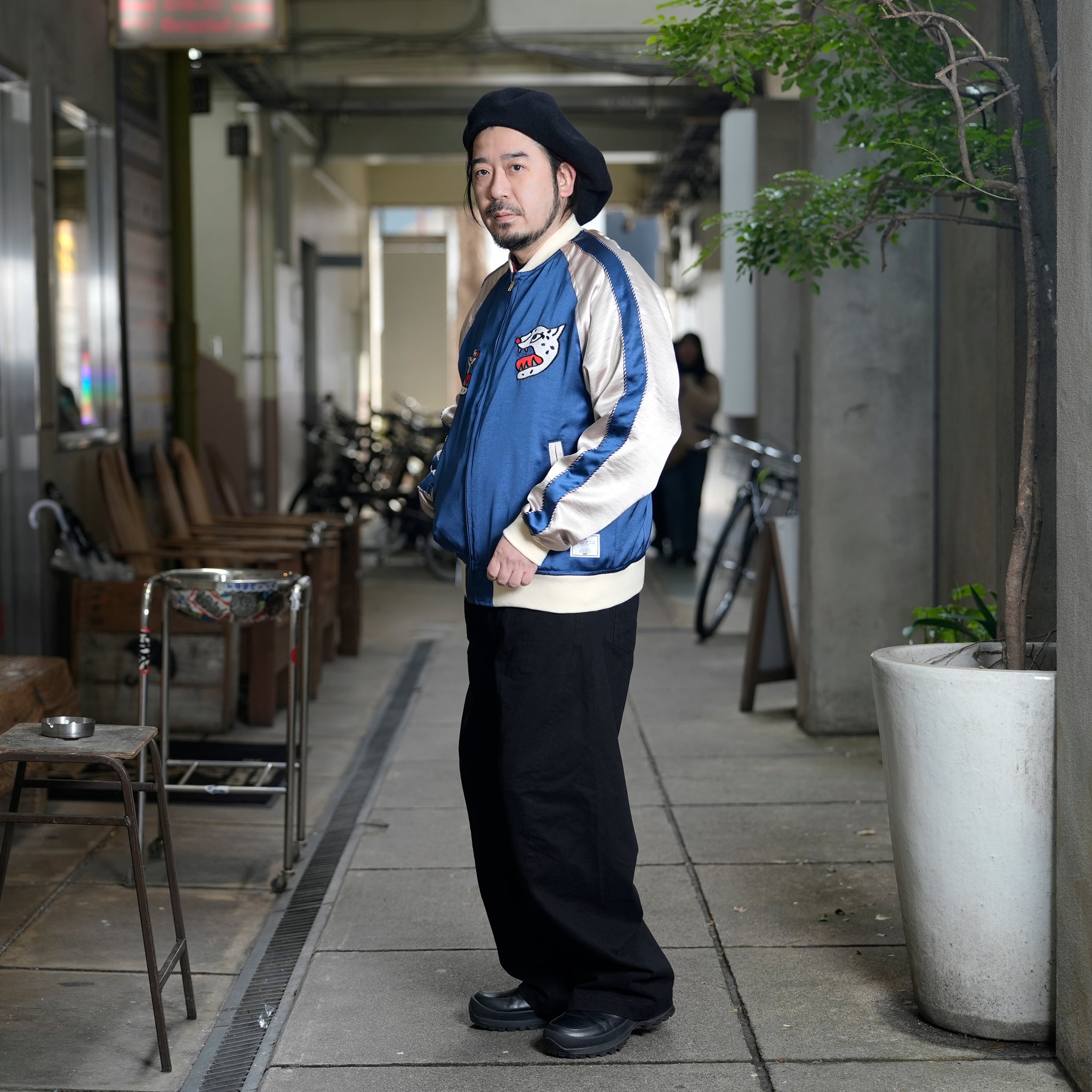 efmm-13_Navy | Dig Effecten Souvenir Jacket | Color:Navy【EFFECTEN_エフェクテン】【archive】