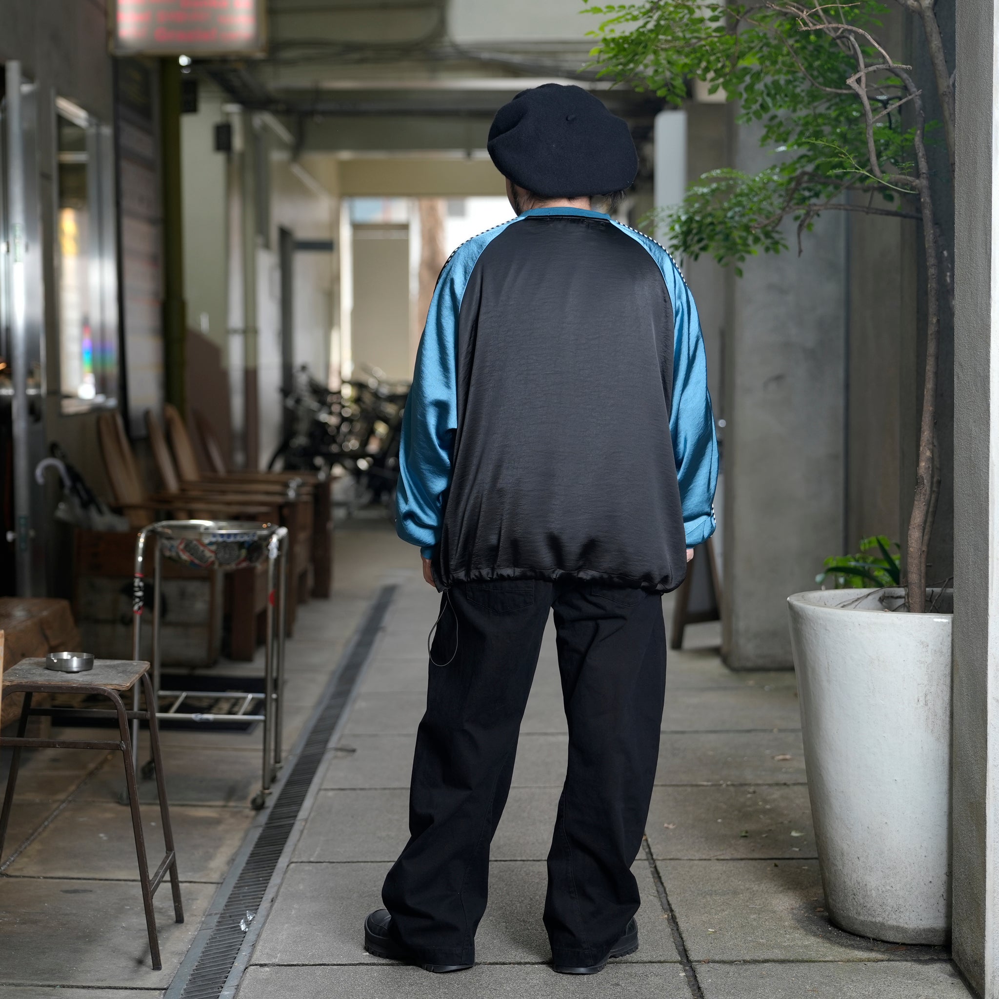 efmm-26_Black × Bluegreen | Souvenir Pullover | Color:Black × Bluegreen【EFFECTEN_エフェクテン】【archive】