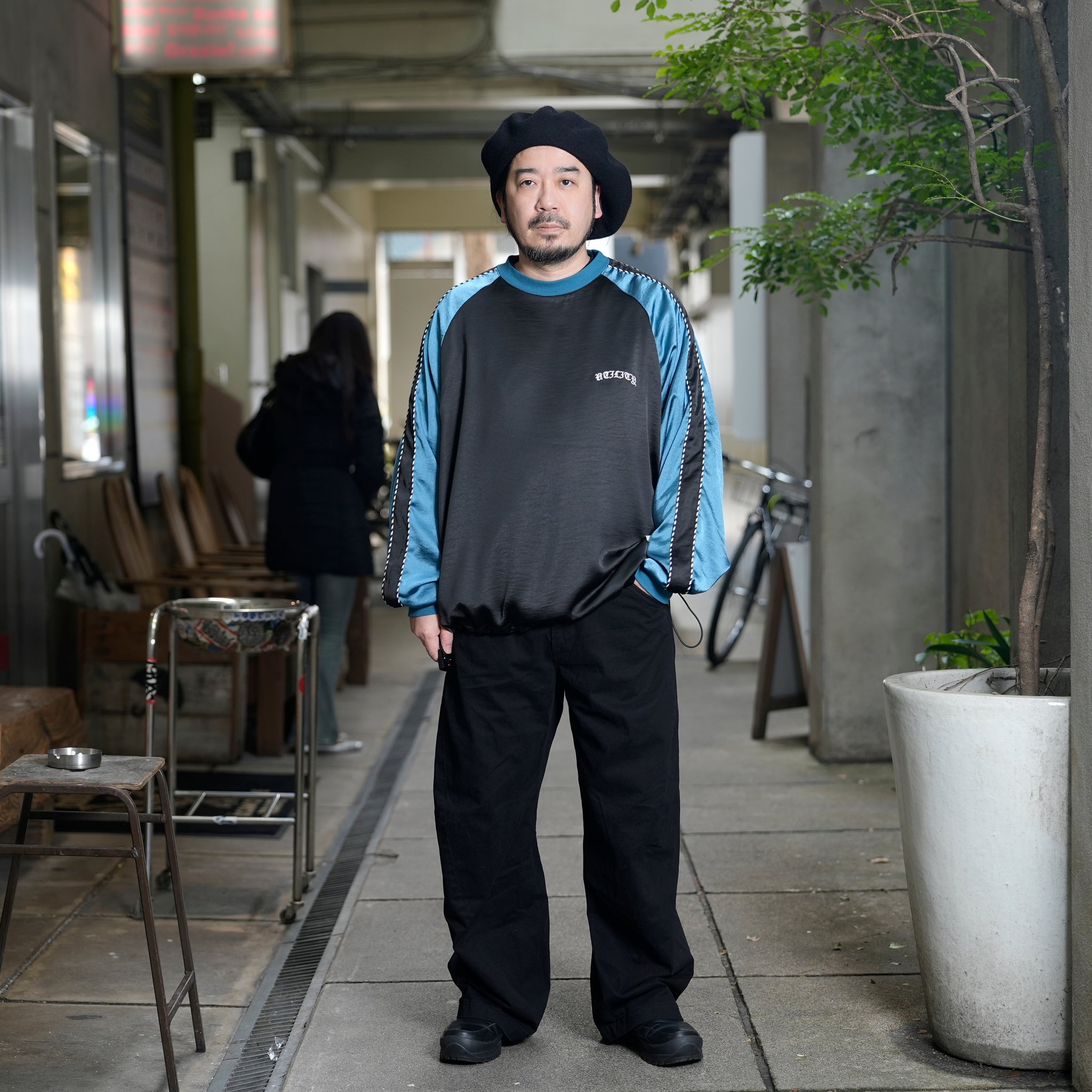 efmm-26_Black × Bluegreen | Souvenir Pullover | Color:Black × Bluegreen【EFFECTEN_エフェクテン】【archive】