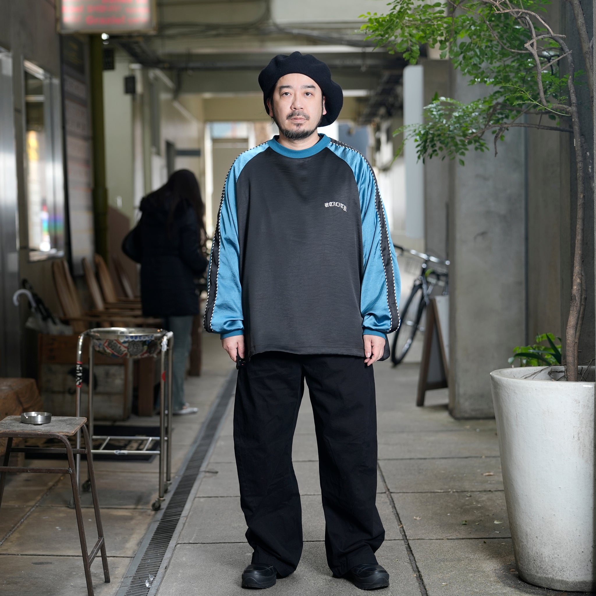 efmm-26_Black × Bluegreen | Souvenir Pullover | Color:Black × Bluegreen【EFFECTEN_エフェクテン】【archive】