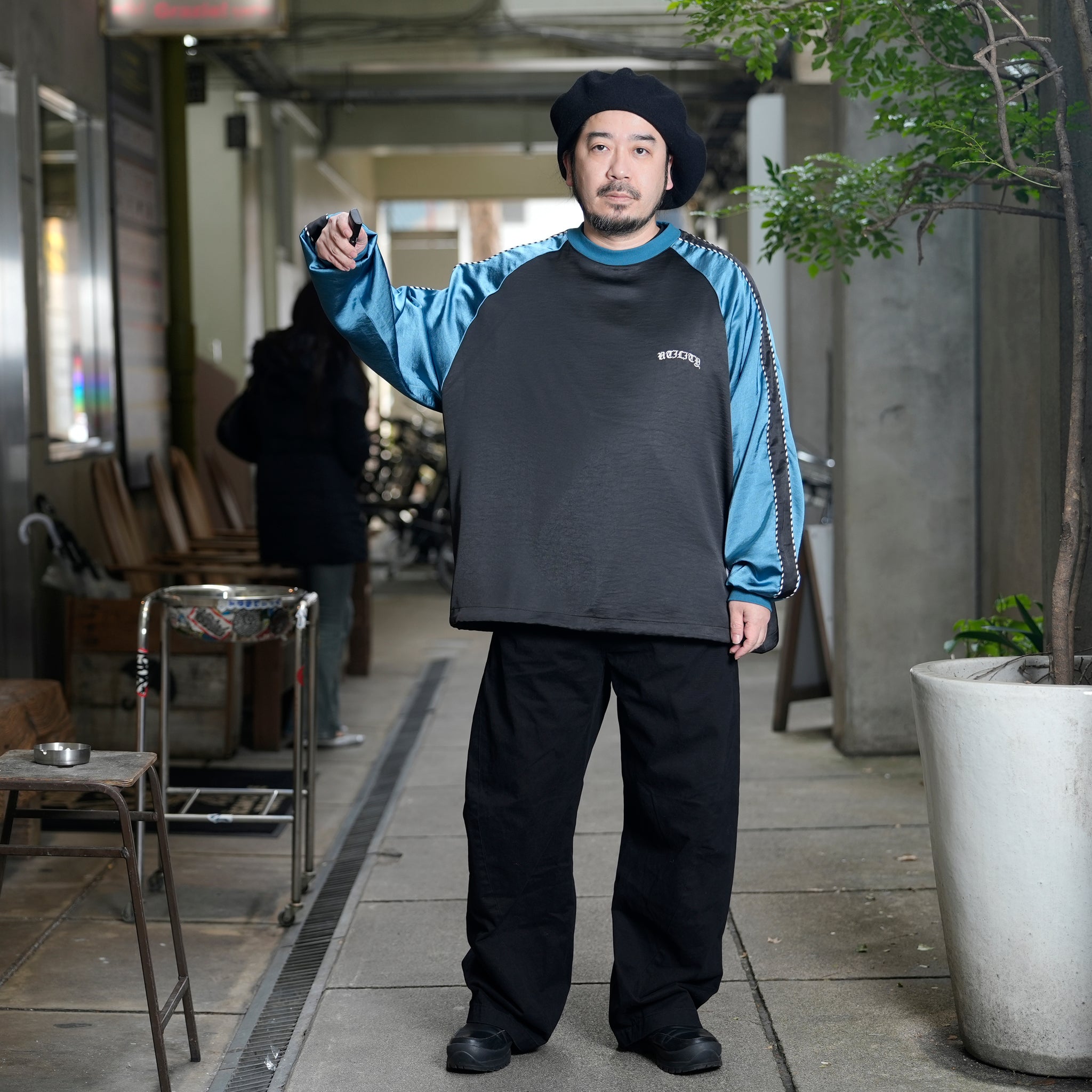 efmm-26_Black × Bluegreen | Souvenir Pullover | Color:Black × Bluegreen【EFFECTEN_エフェクテン】【archive】