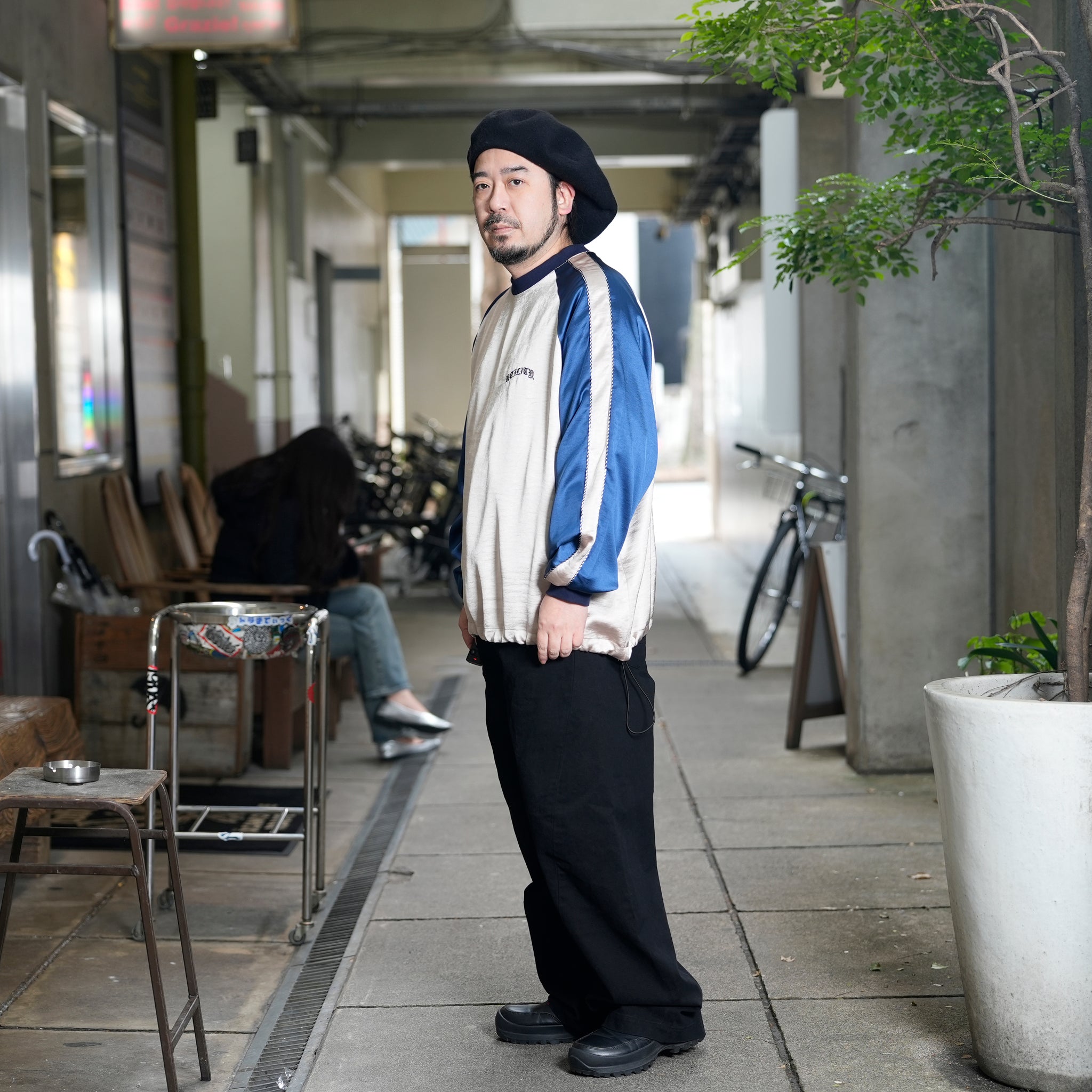 efmm-26_Champagnegold × Navy | Souvenir Pullover | Color:Champagnegold × Navy【EFFECTEN_エフェクテン】【archive】