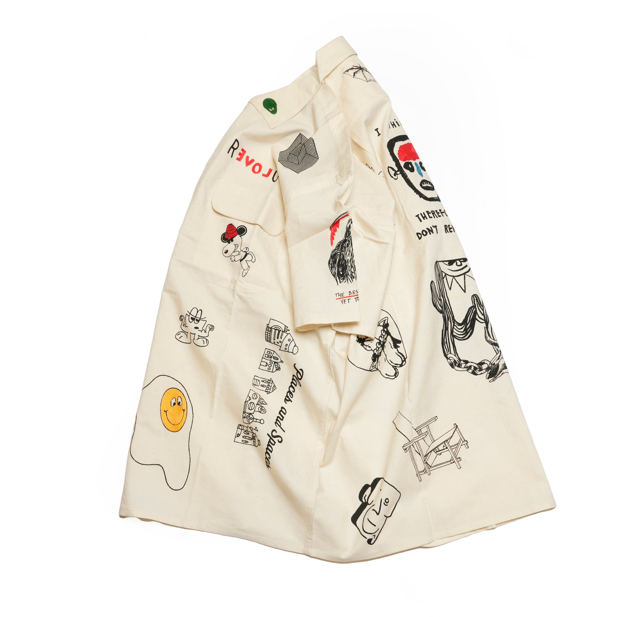 KARDO × JACOB WILDER × MONITALY 刺繍入り50’s Milano Shirt|アートタトゥーを表現した半袖シャツ