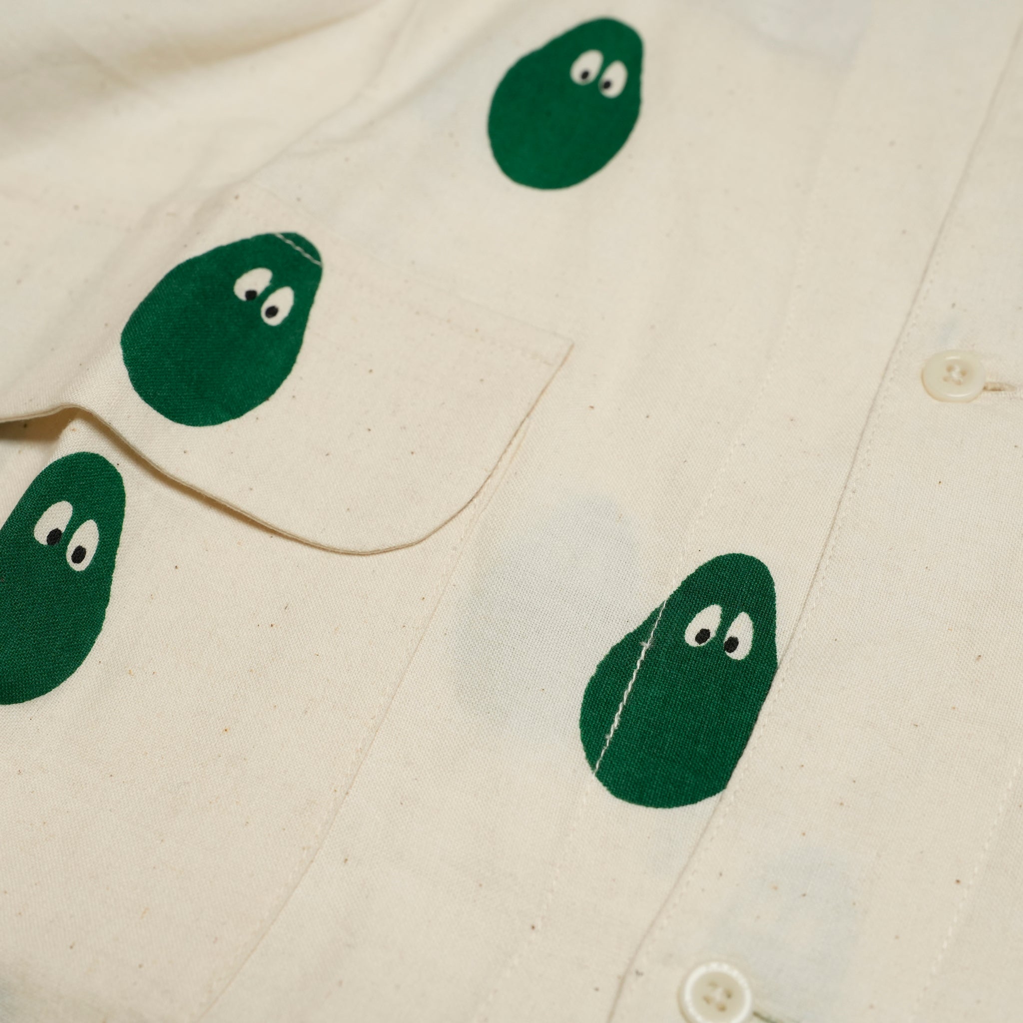 Moniker-2_Avocado | Khadi Hand Spun Yarn Handwoven Undyed Milano Shirt | Color:Avocado【MONITALY_モニタリー】【KARDO_カルド】