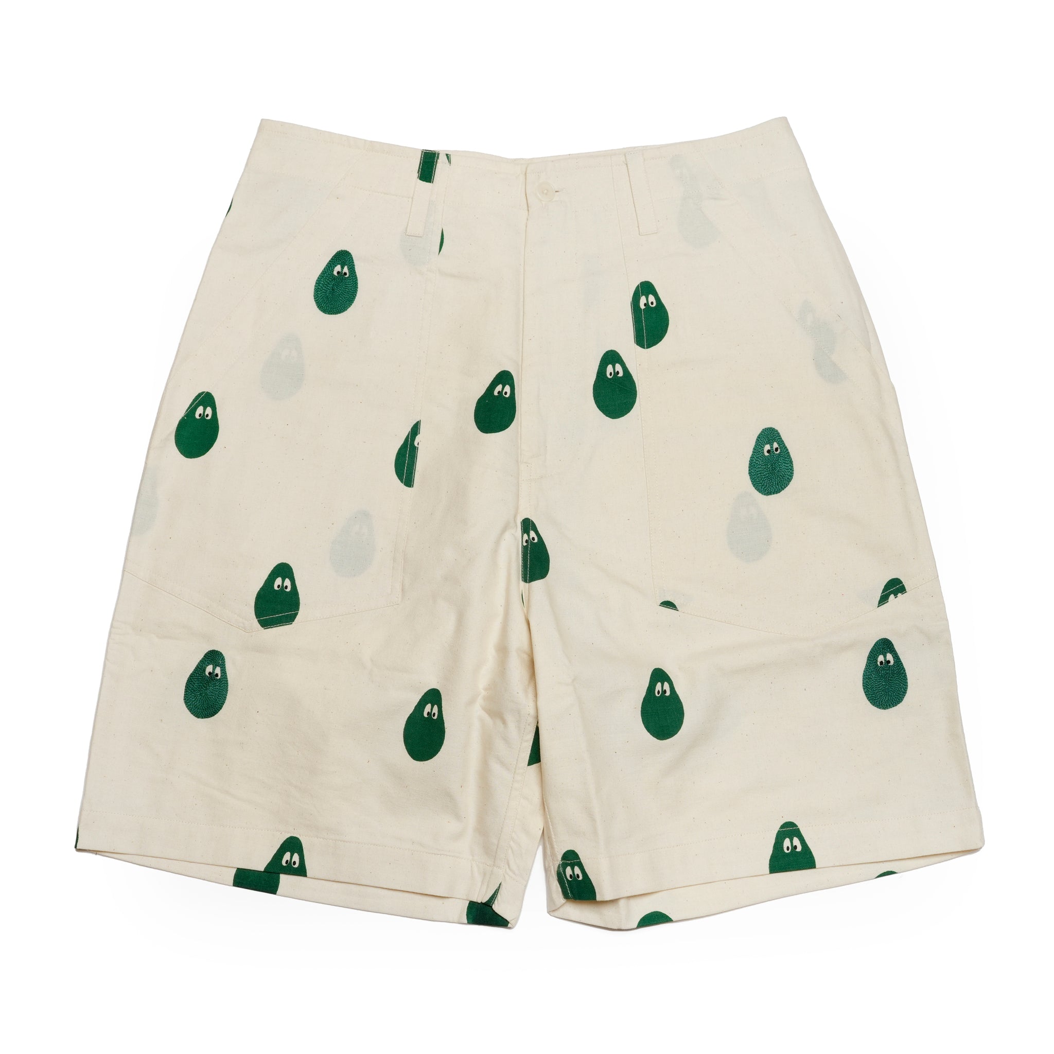 KARDO × MONITALY Fatigue Shorts | アボカド刺繍入り | ルーズフィットのミリタリーショーツ