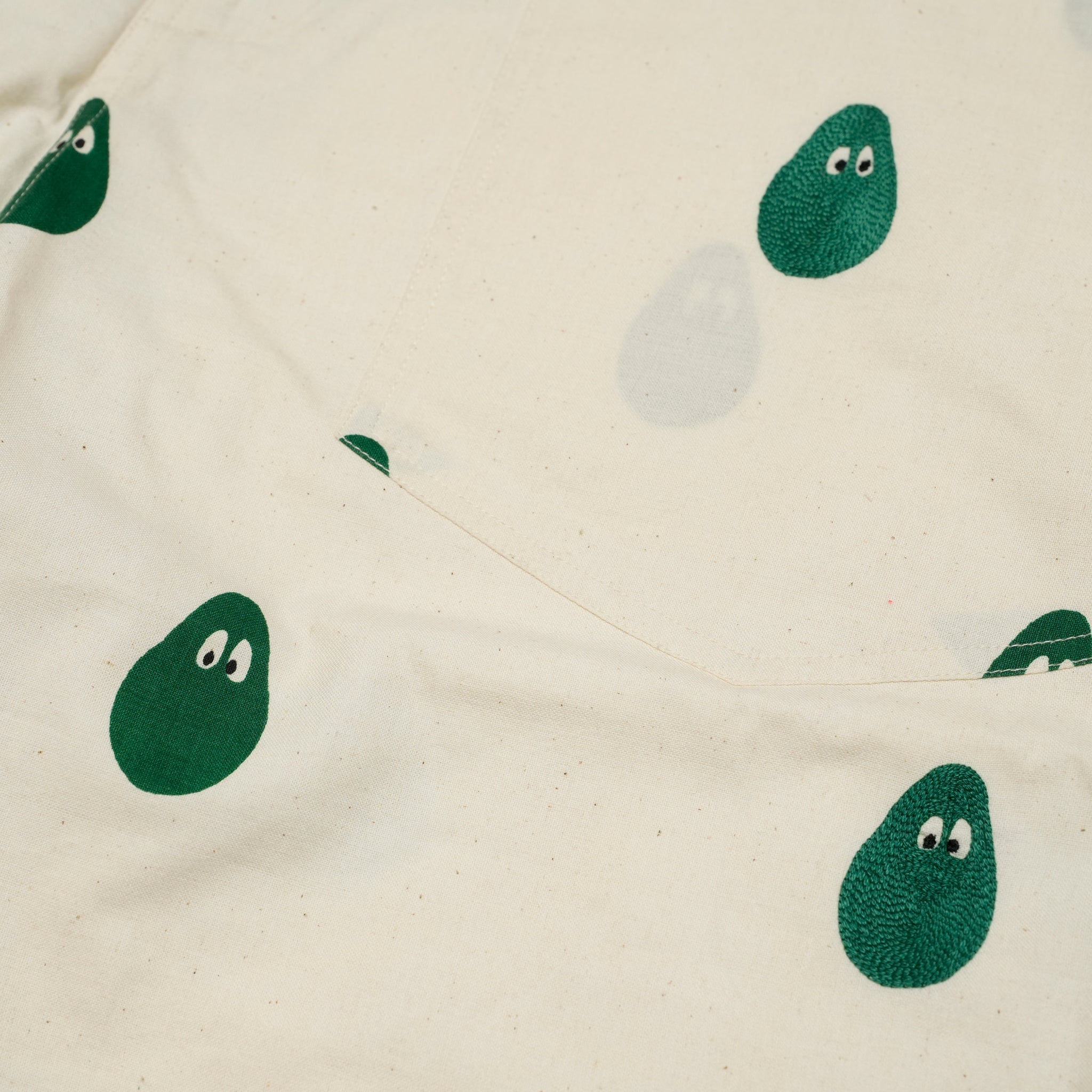 Moniker-6_Avocado | Khadi Hand Spun Yarn Handwoven Undyed Fatigue Short | Color:Avocado【MONITALY_モニタリー】【KARDO_カルド】