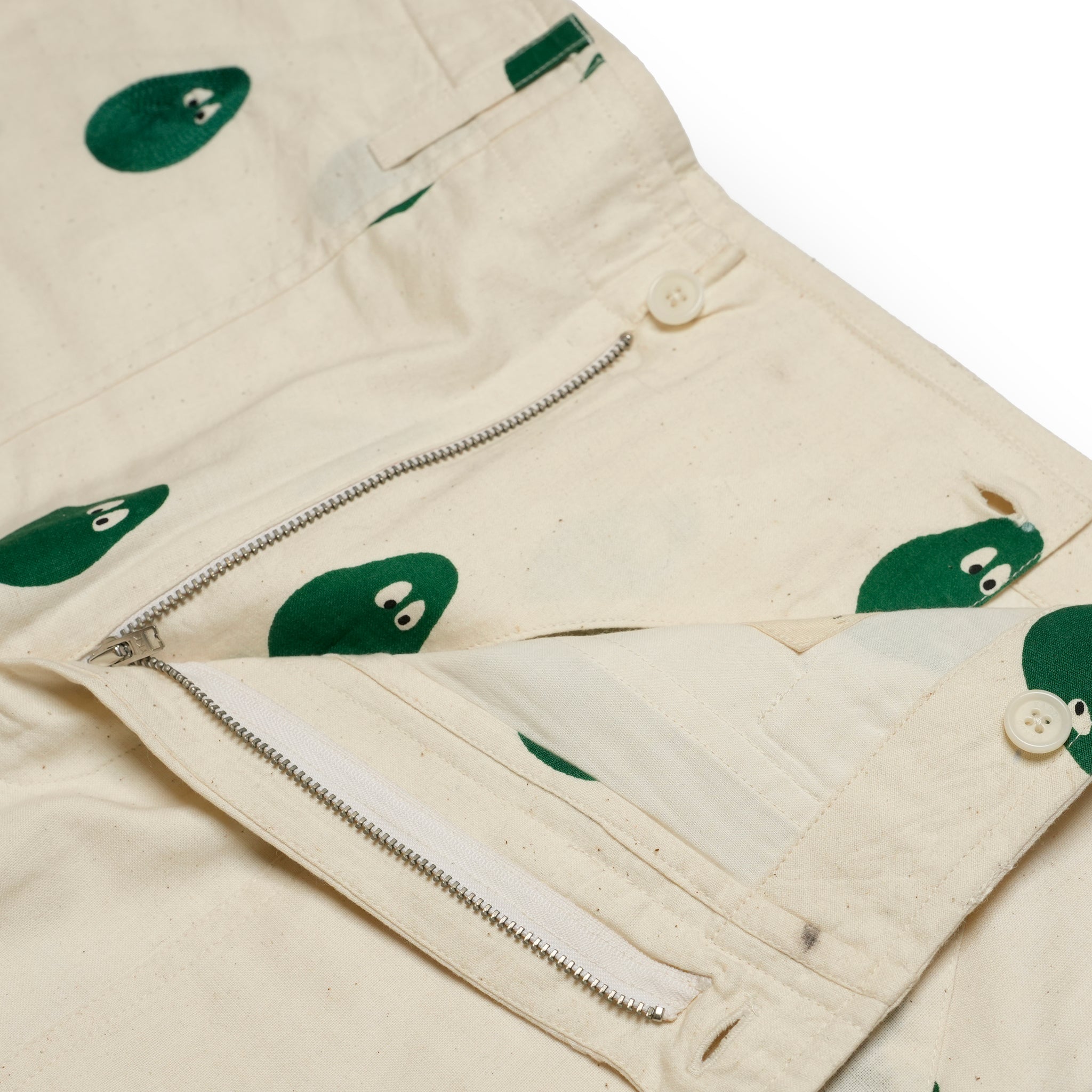 Moniker-6_Avocado | Khadi Hand Spun Yarn Handwoven Undyed Fatigue Short | Color:Avocado【MONITALY_モニタリー】【KARDO_カルド】