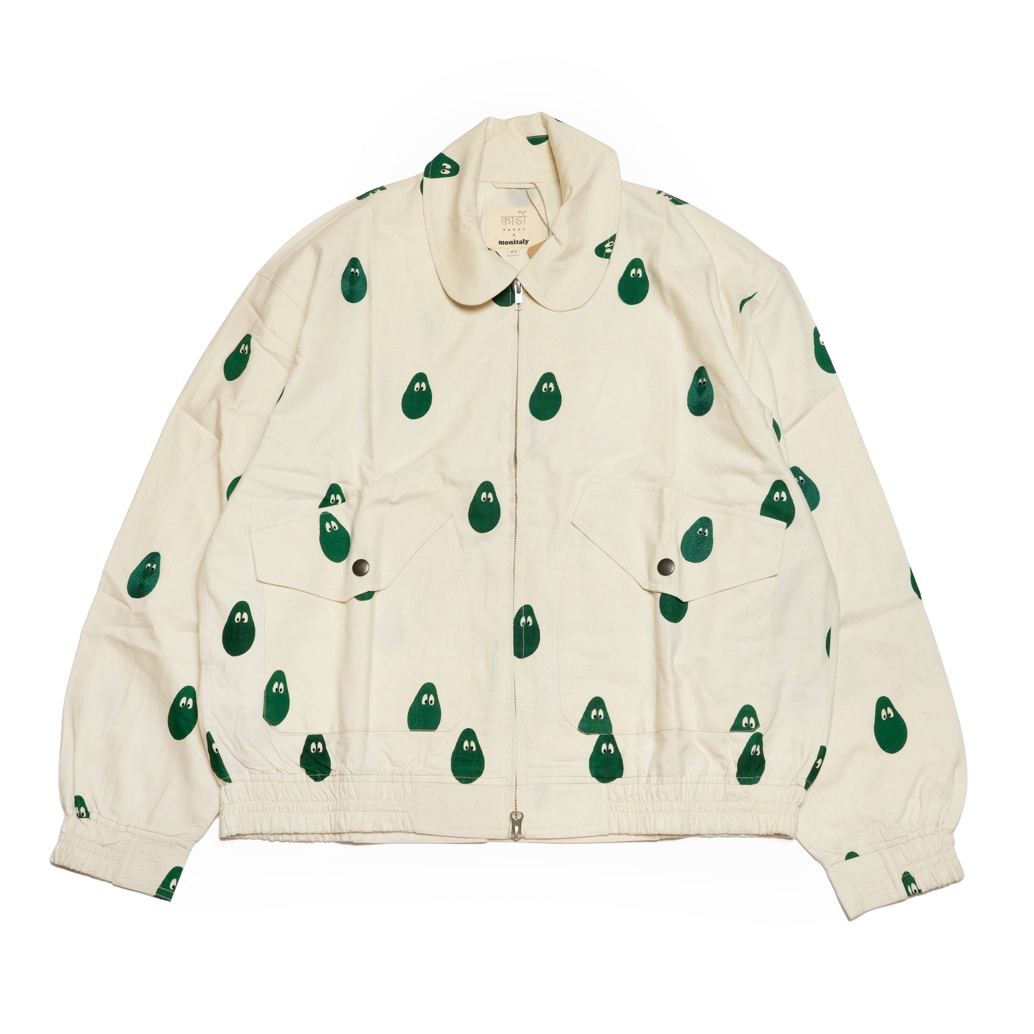 KARDO × MONITALY Flight Jacket | アボカド刺繍入りフライトジャケット | ダブルジップ仕様・機能的デザイン